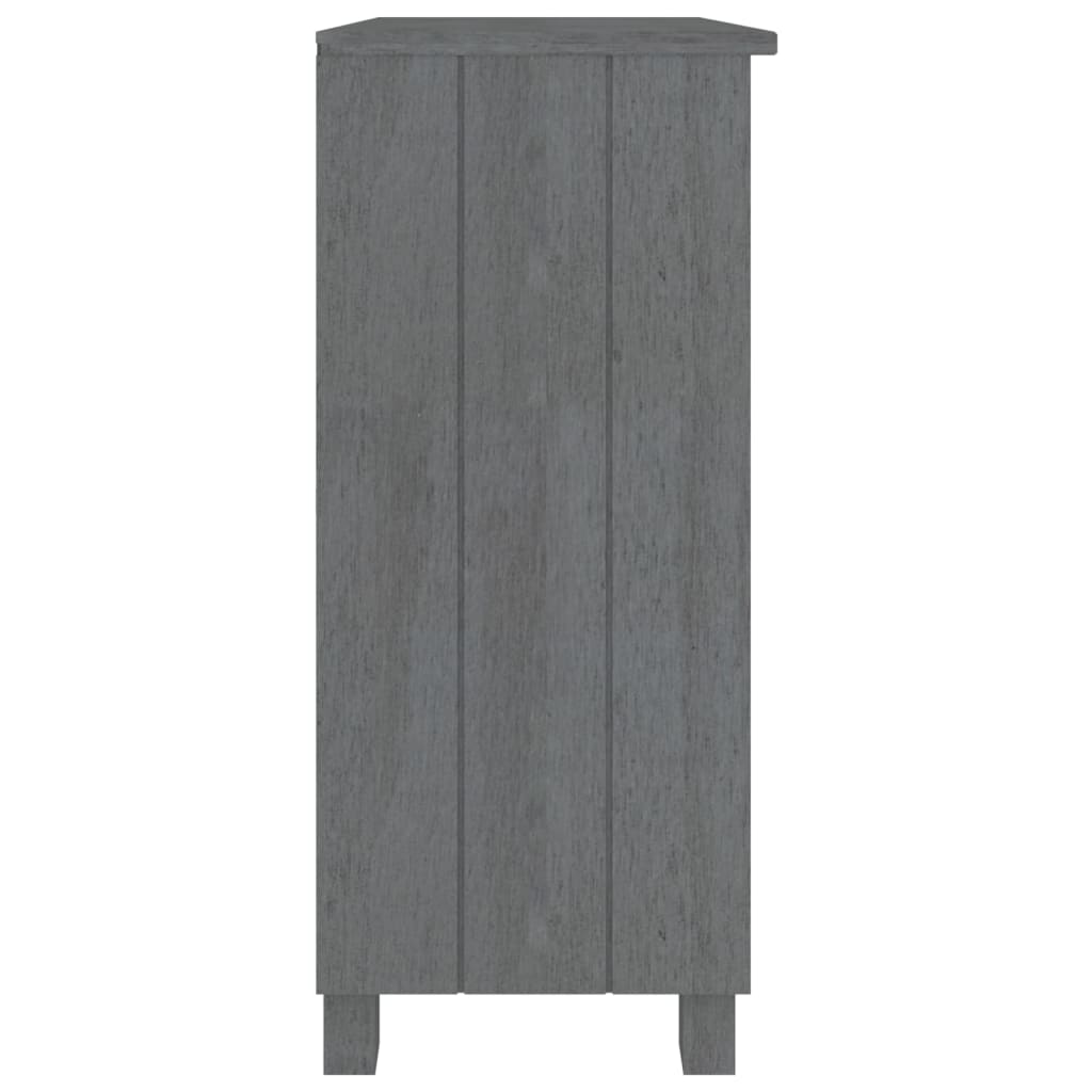 vidaXL Szafka HAMAR, ciemnoszara, 85x35x80 cm, drewno sosnowe