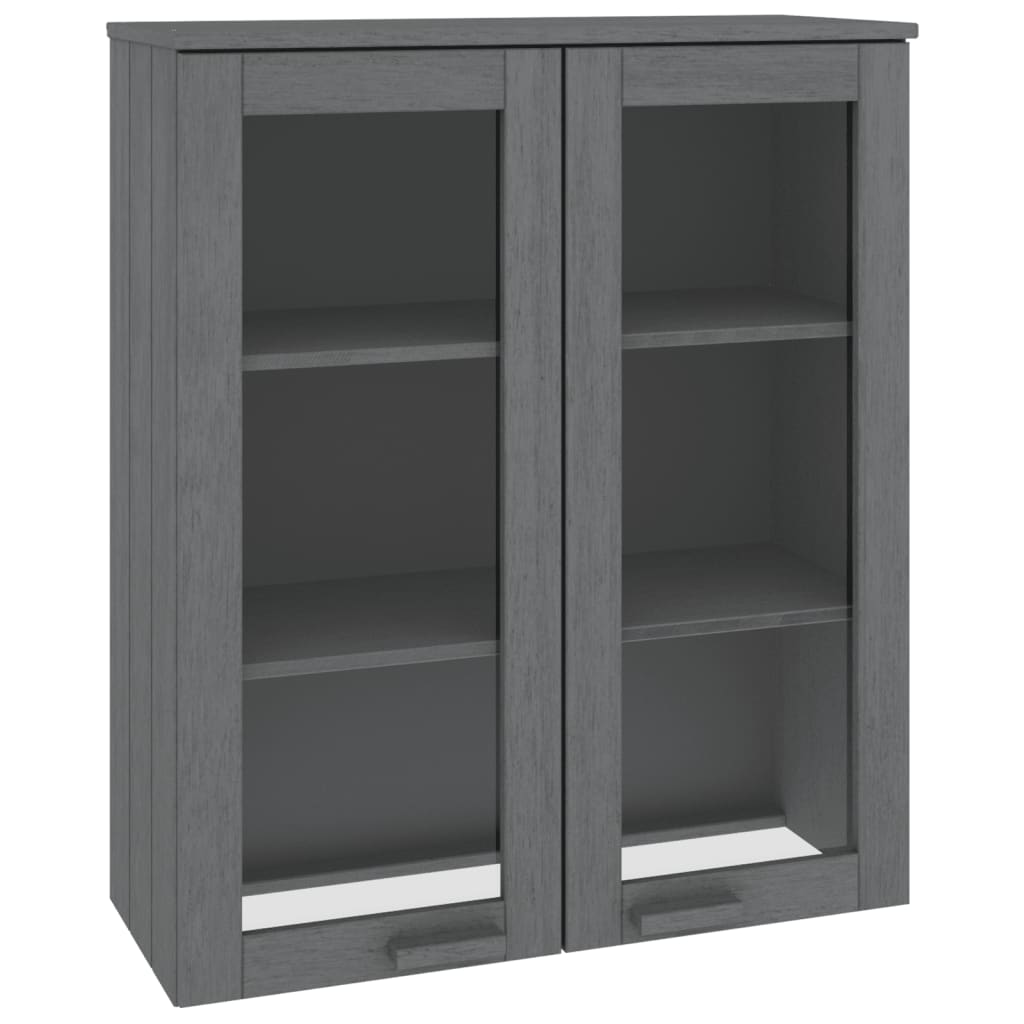 vidaXL Nadstawka HAMAR, ciemnoszara, 85x35x100 cm, lite drewno sosnowe