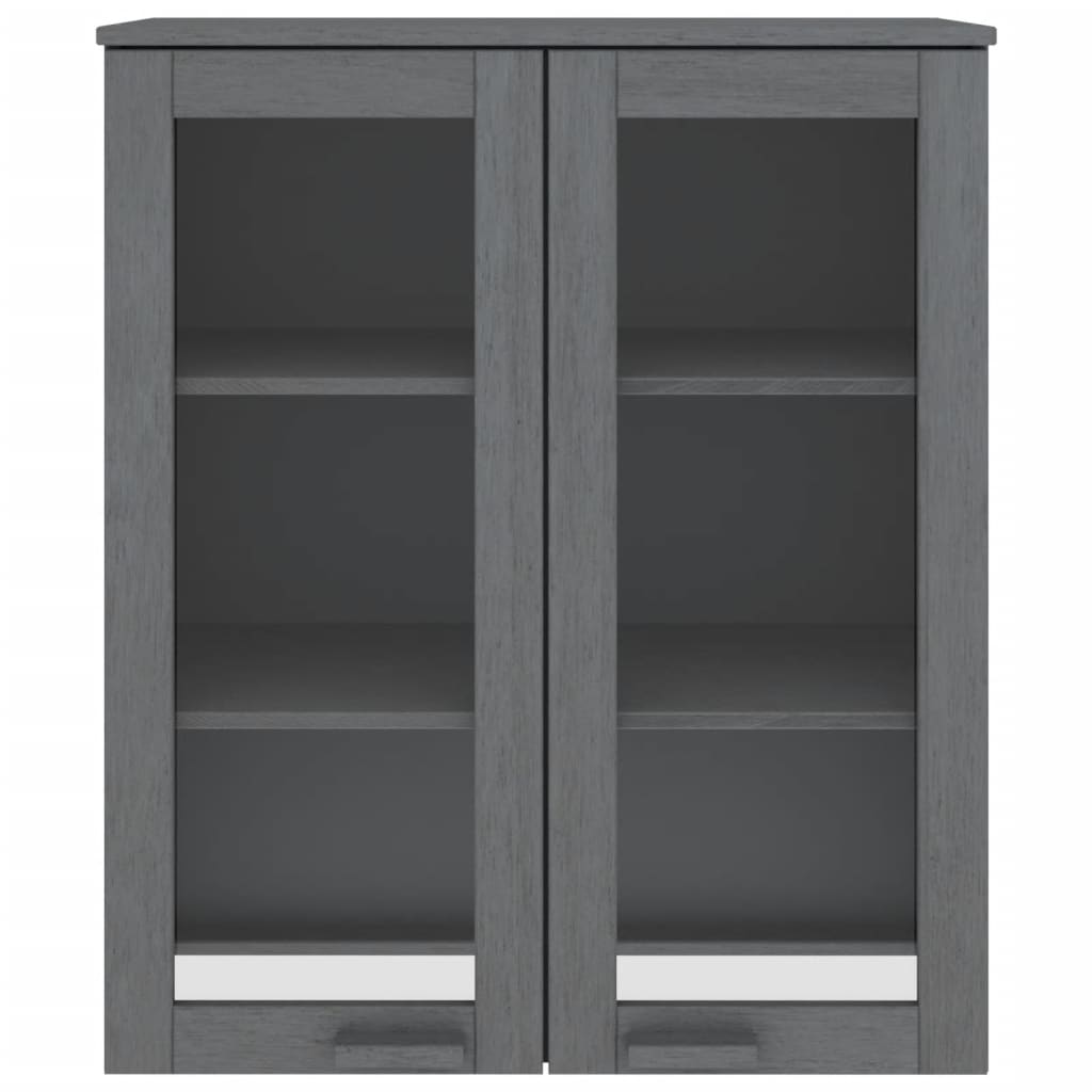 vidaXL Nadstawka HAMAR, ciemnoszara, 85x35x100 cm, lite drewno sosnowe