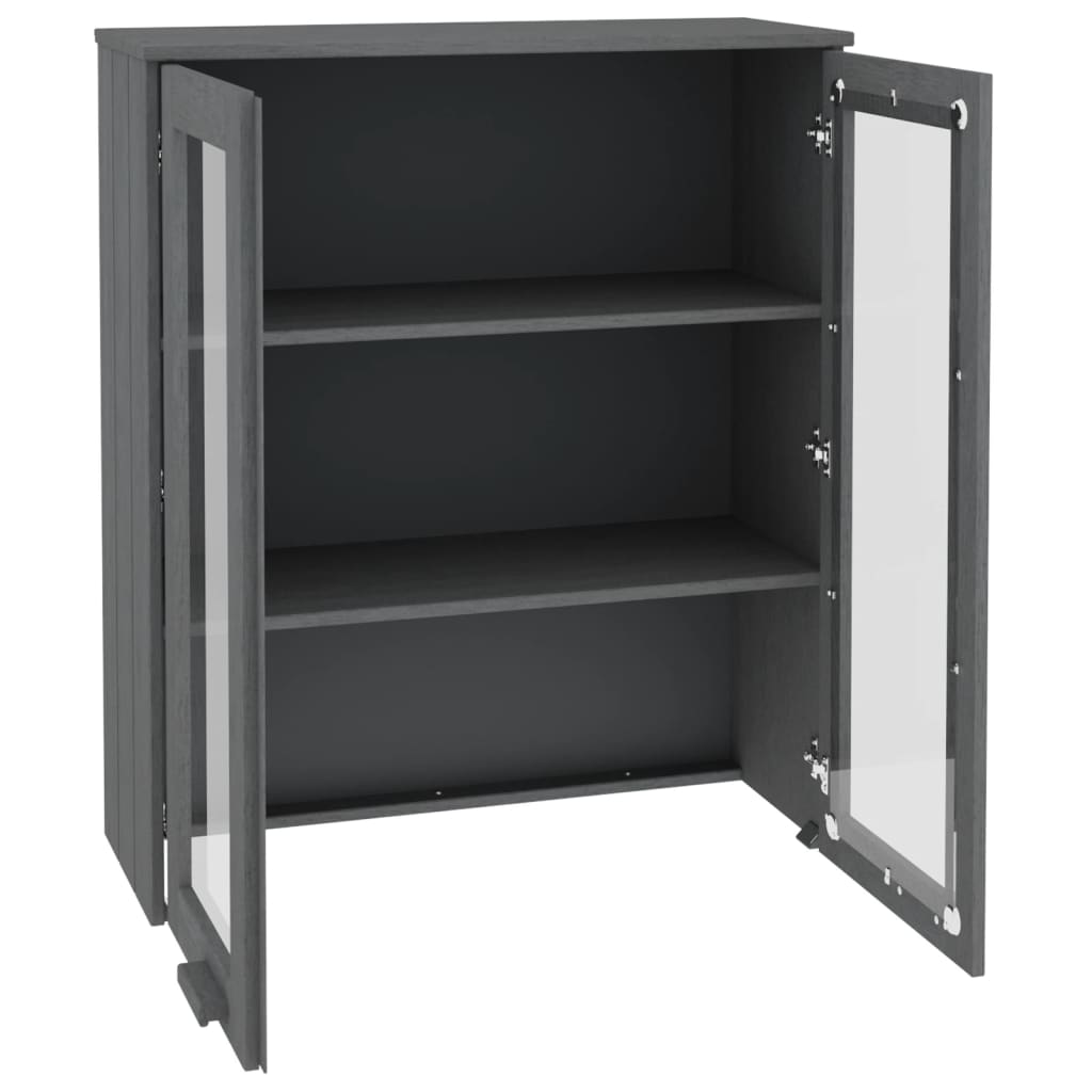 vidaXL Nadstawka HAMAR, ciemnoszara, 85x35x100 cm, lite drewno sosnowe