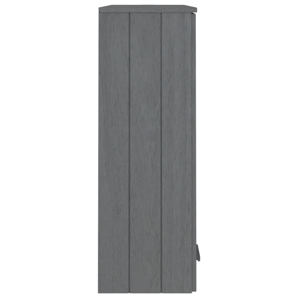 vidaXL Nadstawka HAMAR, ciemnoszara, 85x35x100 cm, lite drewno sosnowe