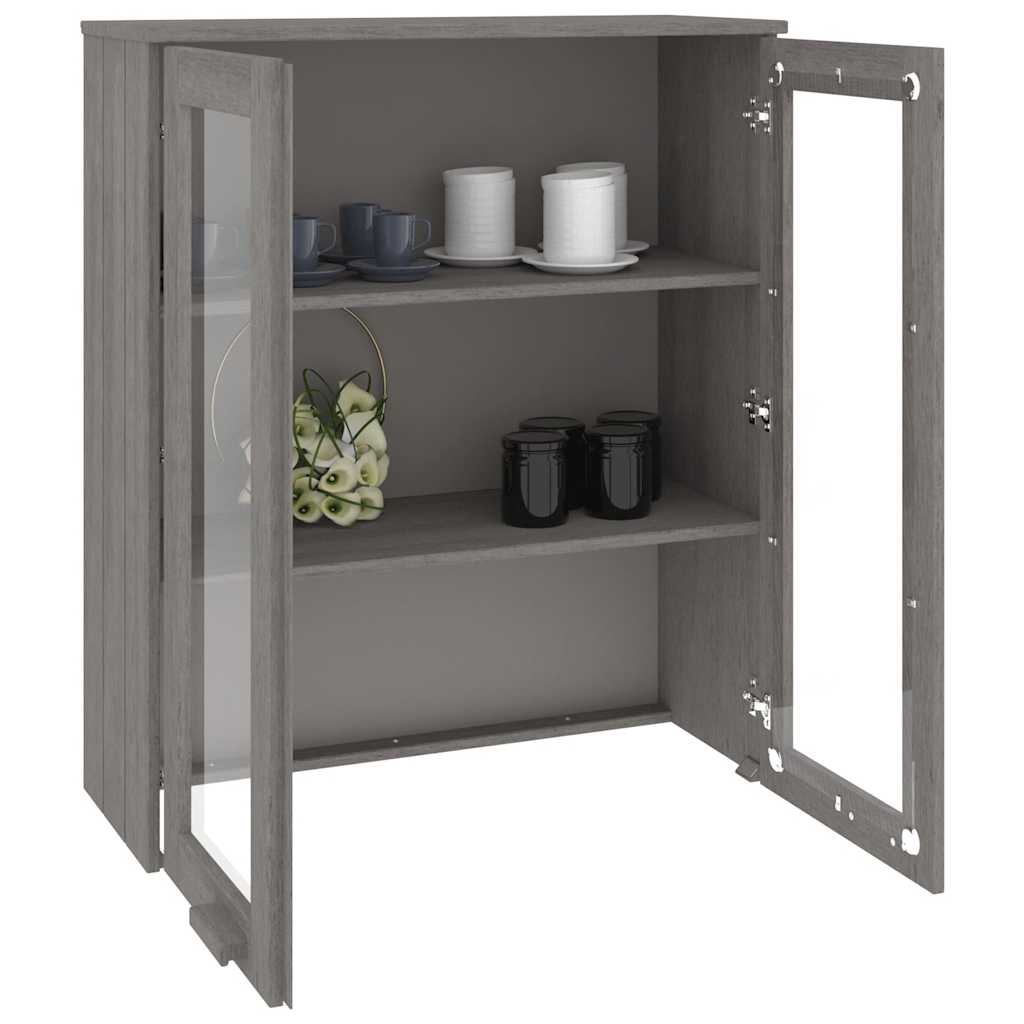 vidaXL Nadstawka HAMAR, jasnoszara, 85x35x100 cm, lite drewno sosnowe