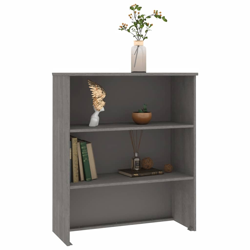 vidaXL Nadstawka HAMAR, jasnoszara, 85x35x100 cm, lite drewno sosnowe