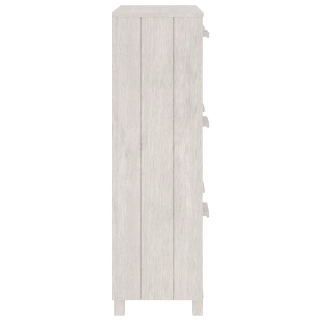 vidaXL Szafka na buty HAMAR, biała, 59,5x35x117 cm, lite sosna