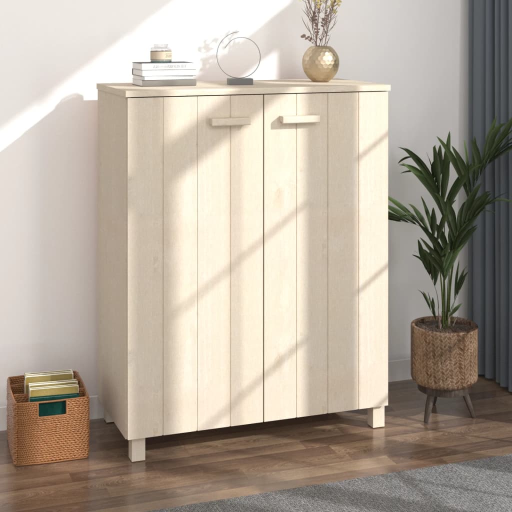 vidaXL Szafka na buty HAMAR, miodowy brąz, 85x40x108 cm, lita sosna