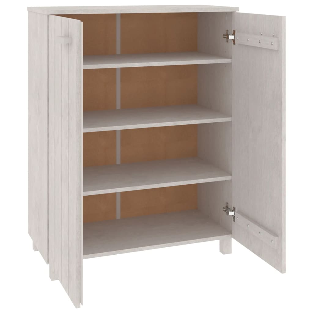 vidaXL Szafka na buty HAMAR, biała, 85x40x108 cm, lite sosna
