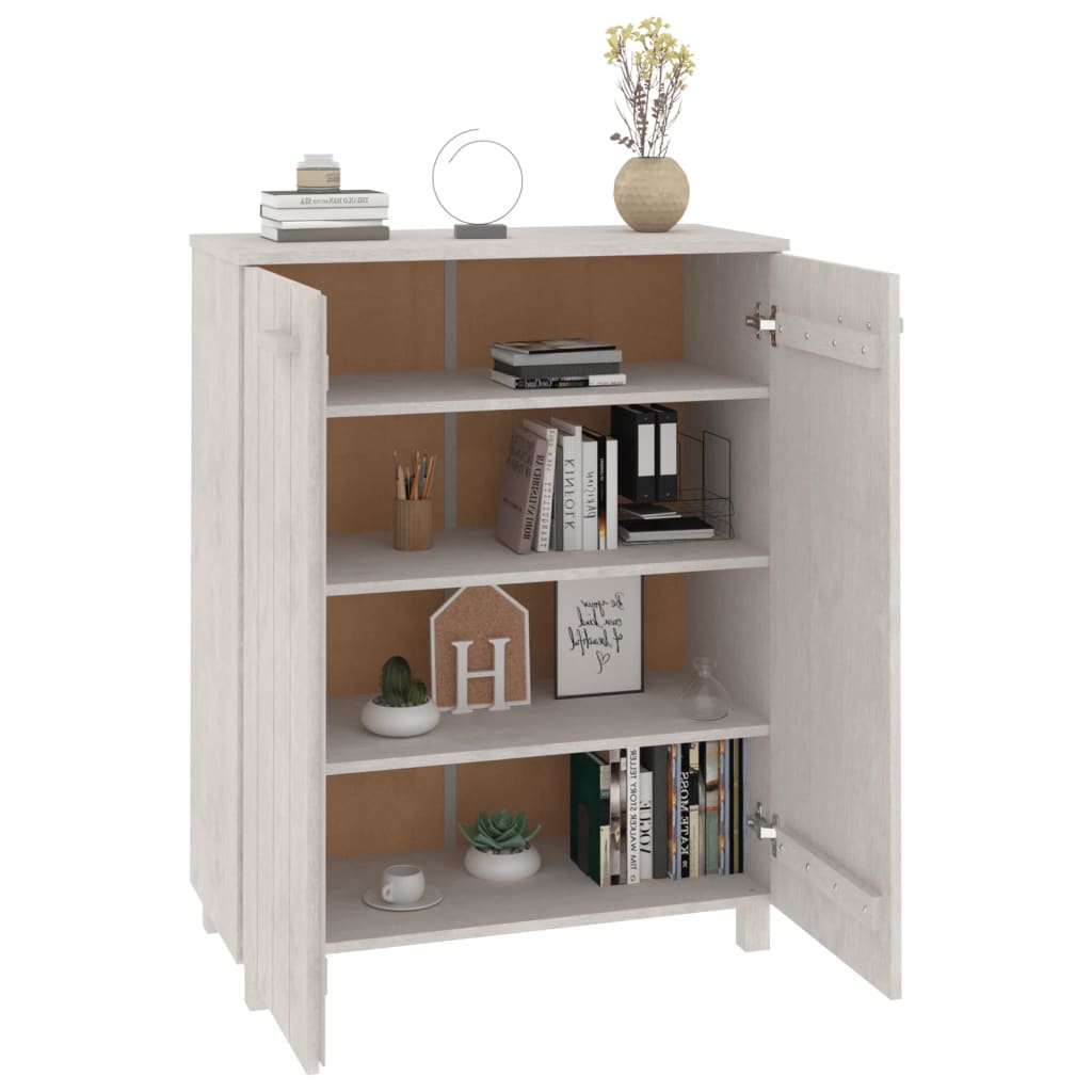 vidaXL Szafka na buty HAMAR, biała, 85x40x108 cm, lite sosna