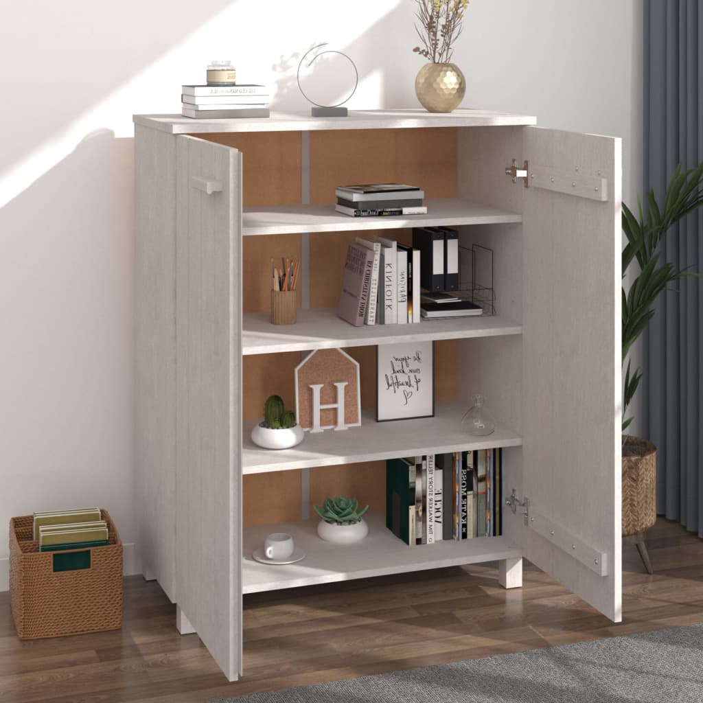 vidaXL Szafka na buty HAMAR, biała, 85x40x108 cm, lite sosna