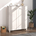 vidaXL Szafka na buty HAMAR, biała, 85x40x108 cm, lite sosna