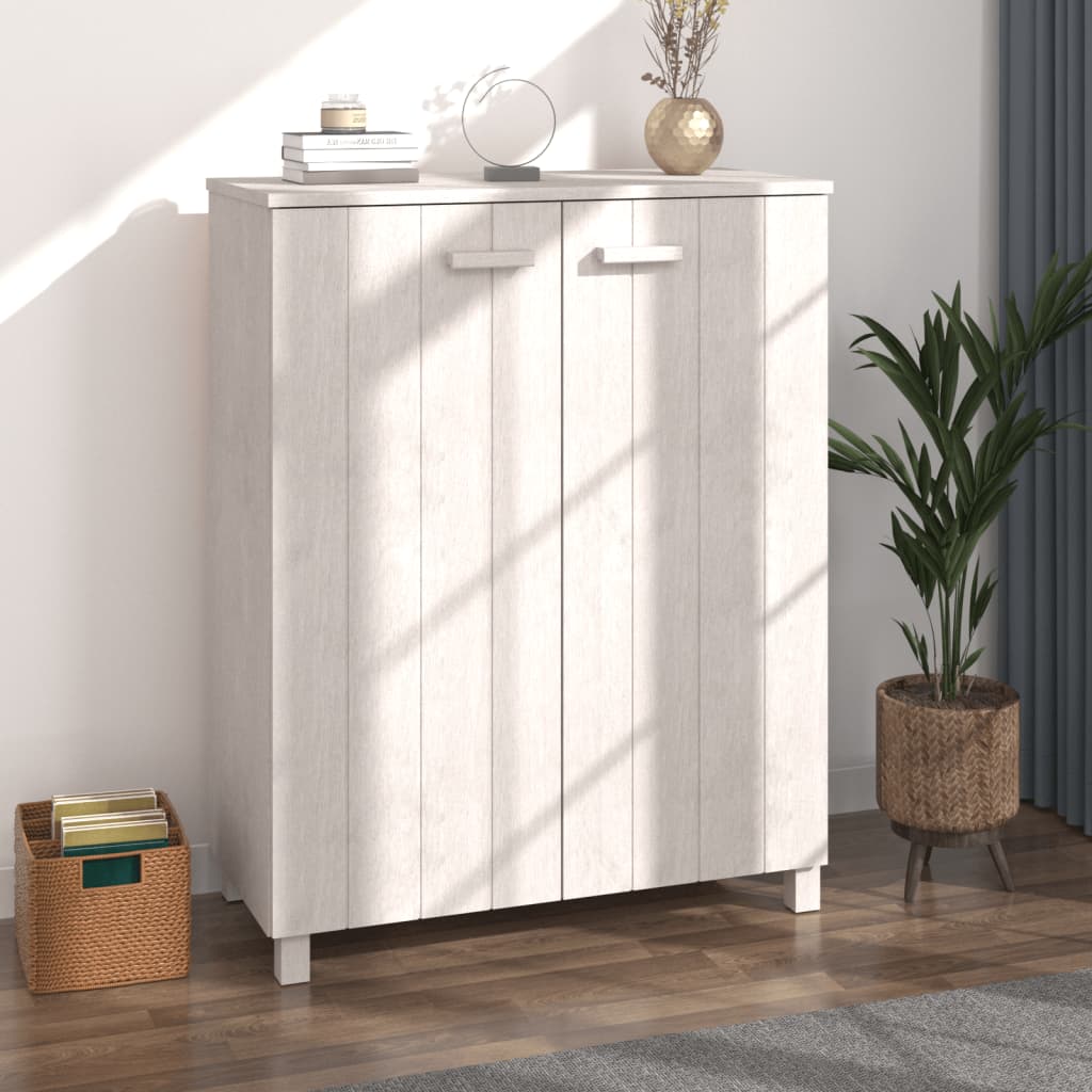 vidaXL Szafka na buty HAMAR, biała, 85x40x108 cm, lite sosna