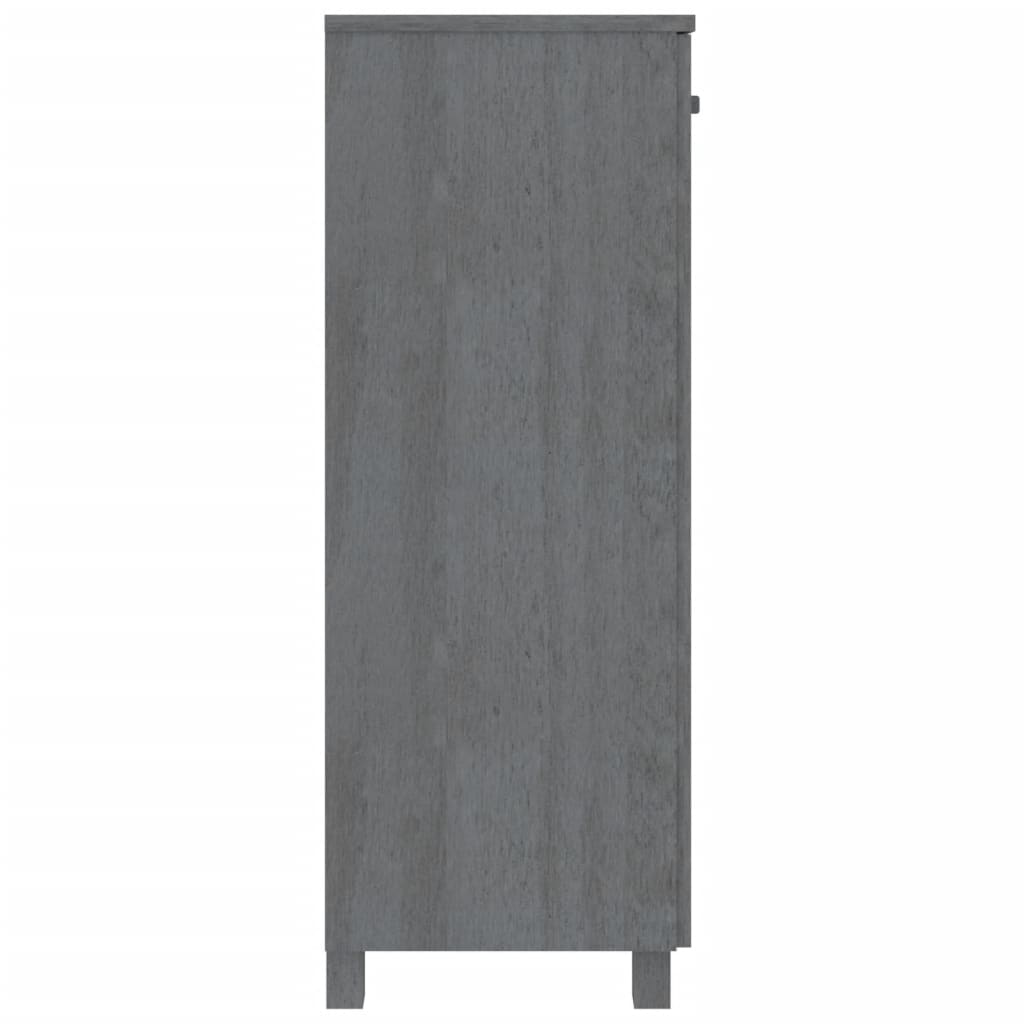 vidaXL Szafka na buty HAMAR, ciemnoszara, 85x40x108 cm, lita sosna