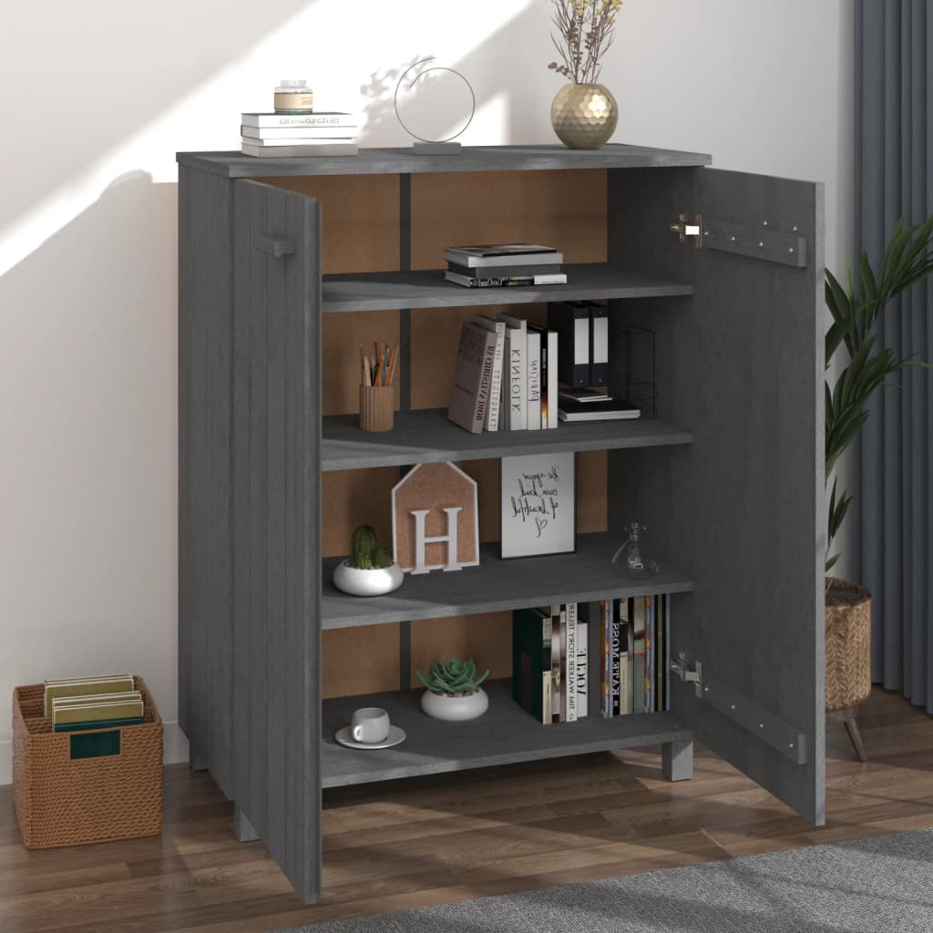 vidaXL Szafka na buty HAMAR, ciemnoszara, 85x40x108 cm, lita sosna