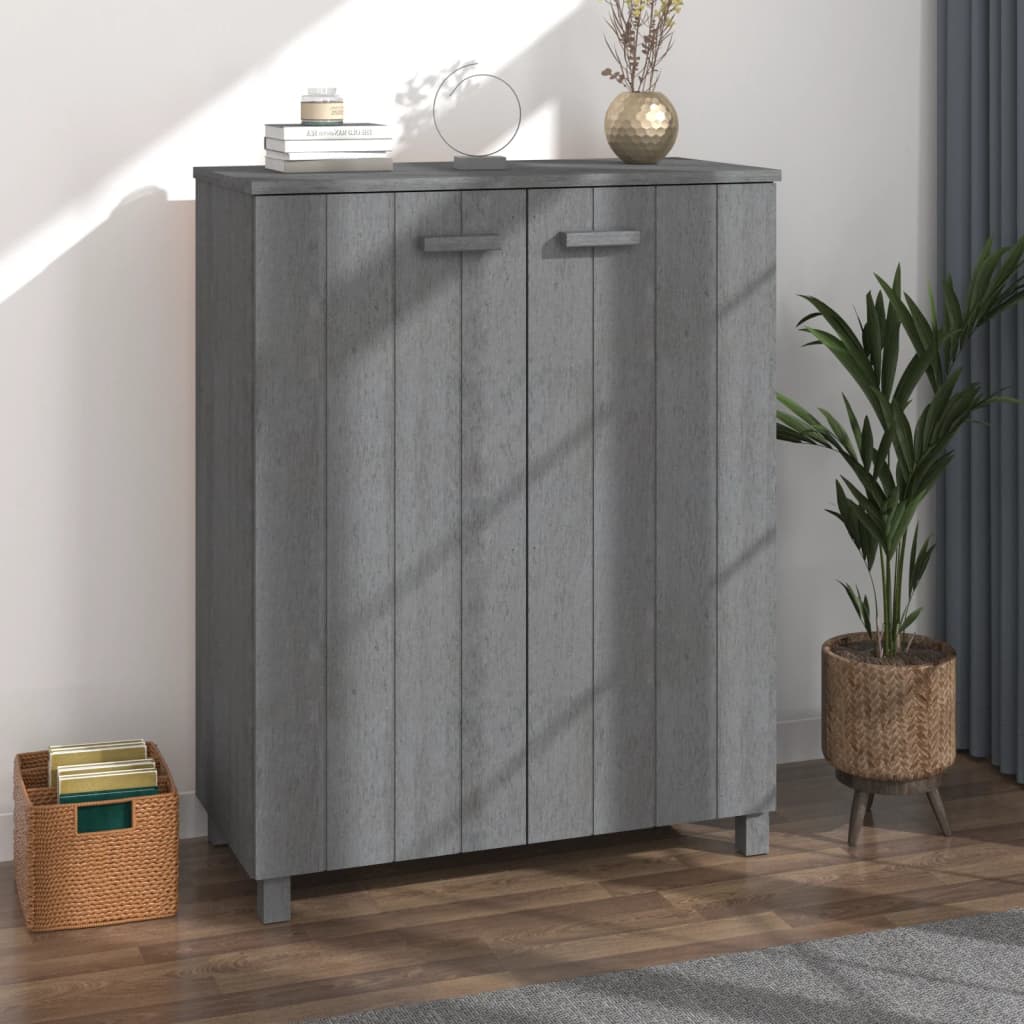 vidaXL Szafka na buty HAMAR, ciemnoszara, 85x40x108 cm, lita sosna