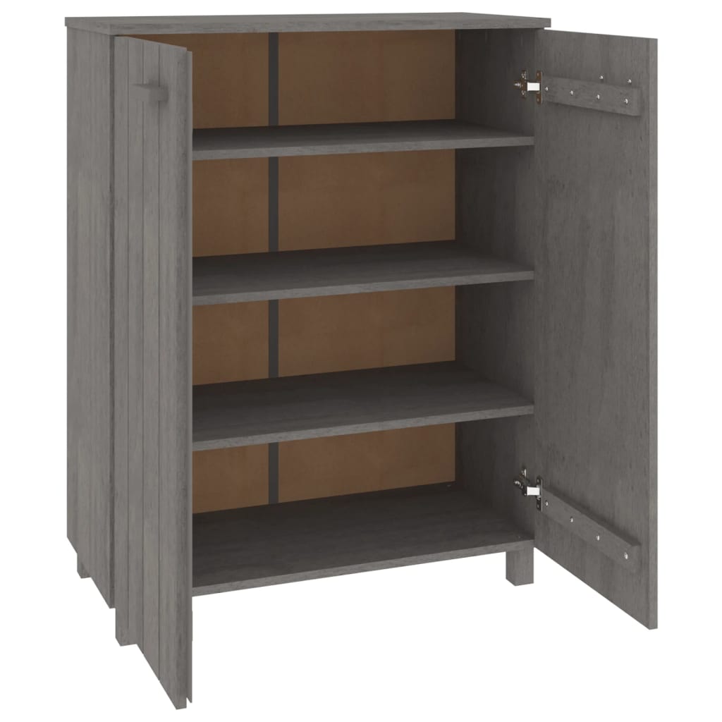 vidaXL Szafka na buty HAMAR, jasnoszara, 85x40x108 cm, lita sosna