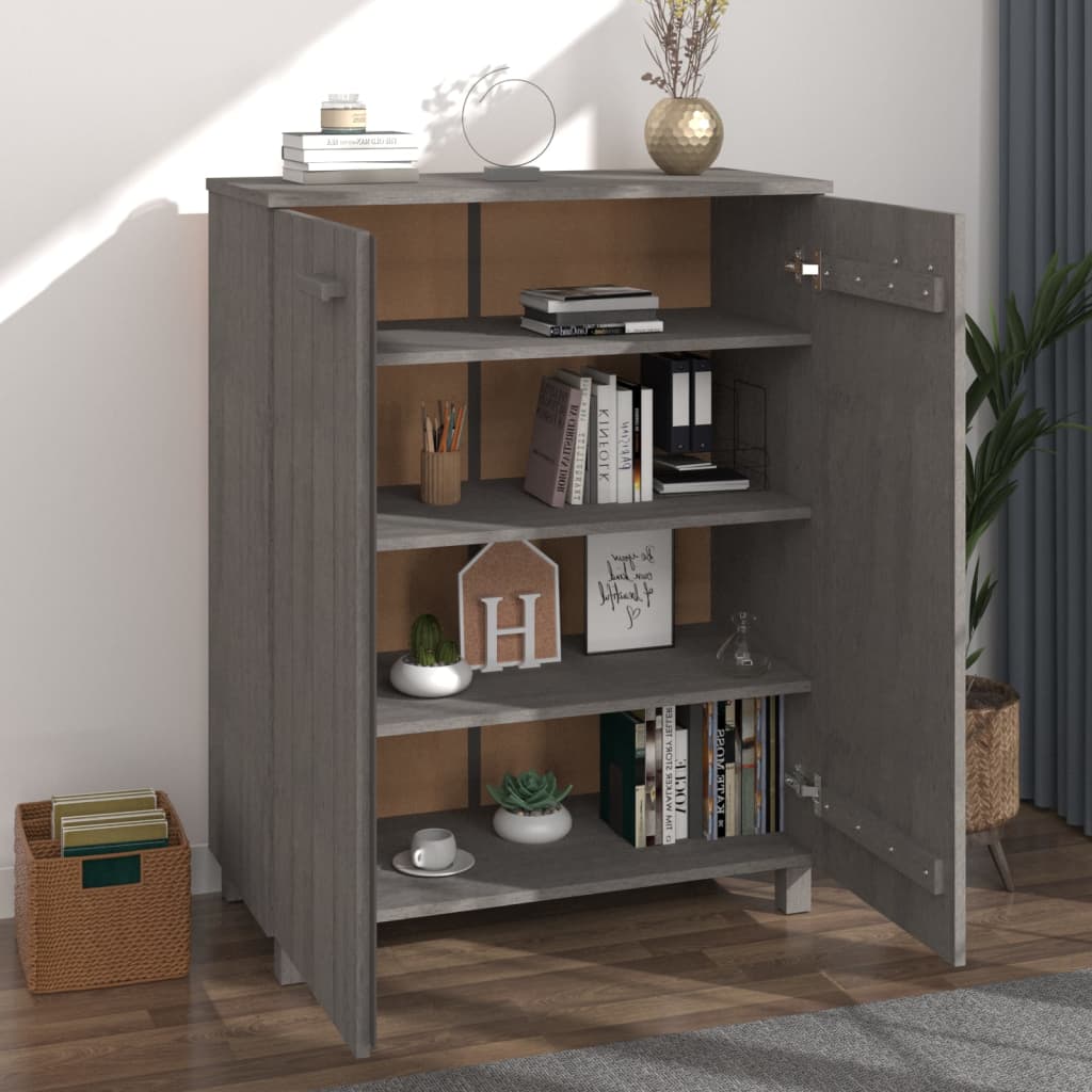 vidaXL Szafka na buty HAMAR, jasnoszara, 85x40x108 cm, lita sosna