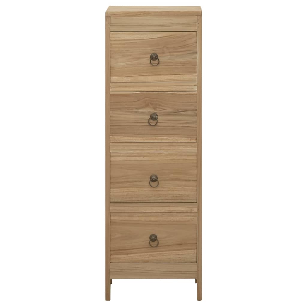vidaXL Komoda, 30x30x90 cm, lite drewno tekowe