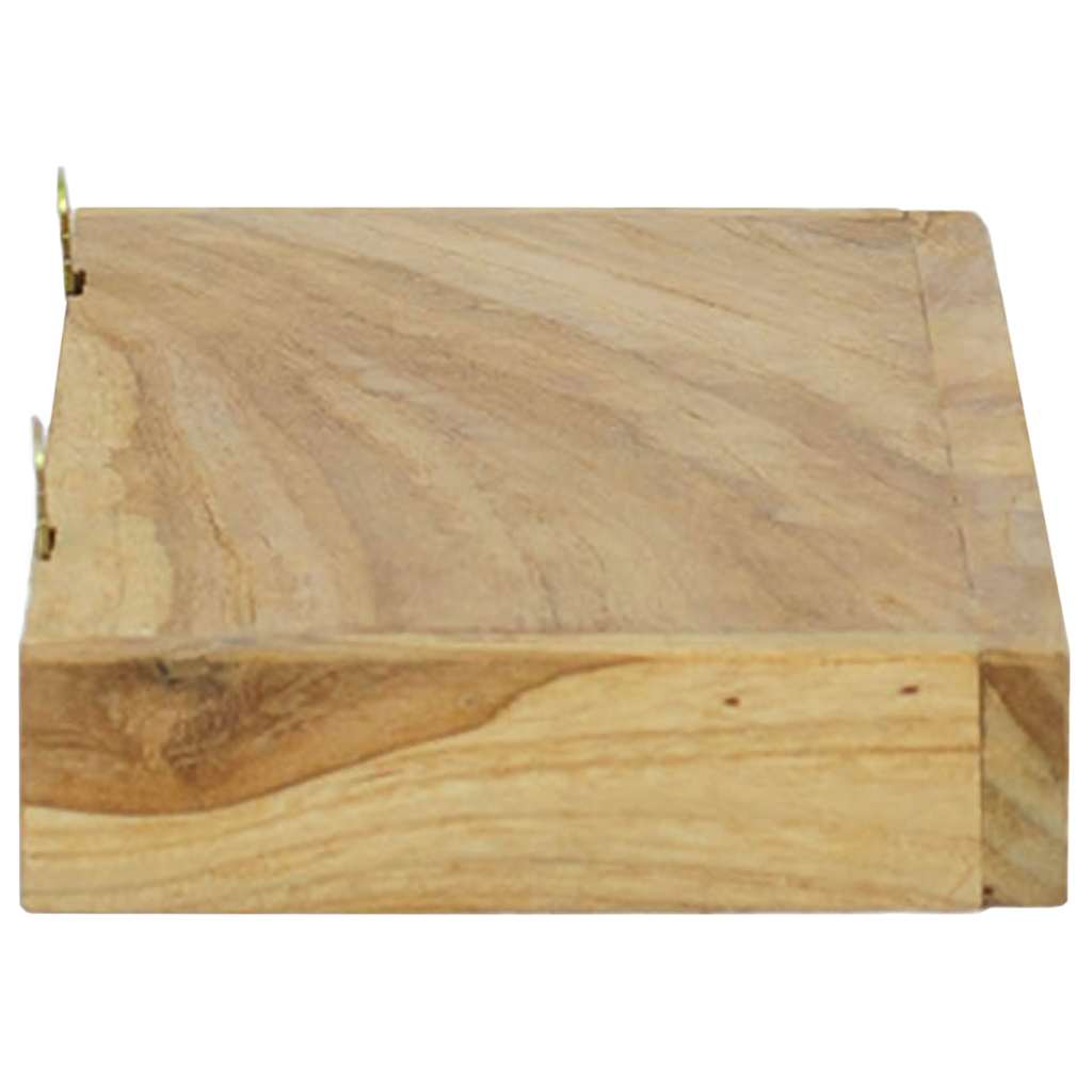 vidaXL Półki ścienne, 2 szt., 40x15x4 cm, lite drewno tekowe