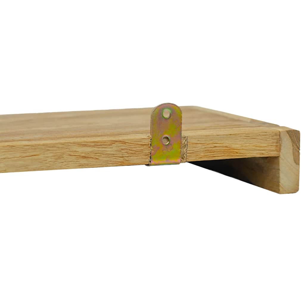 vidaXL Półki ścienne, 2 szt., 40x15x4 cm, lite drewno tekowe