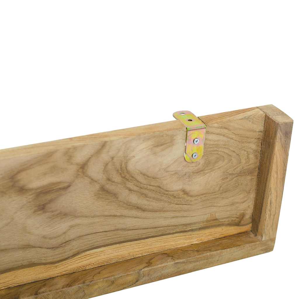 vidaXL Półki ścienne, 2 szt., 60x15x4 cm, lite drewno tekowe
