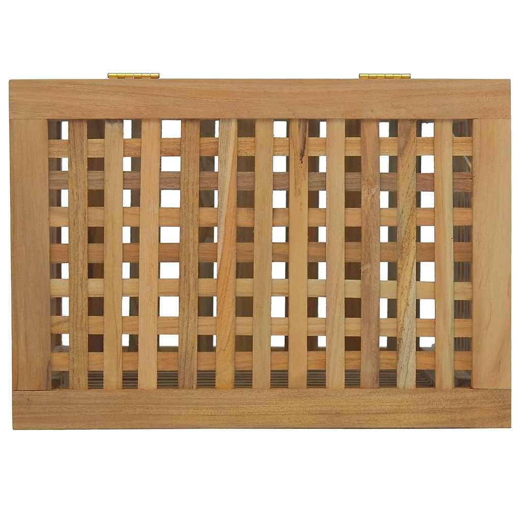 vidaXL Kosz na pranie, 50x35x60 cm, lite drewno tekowe