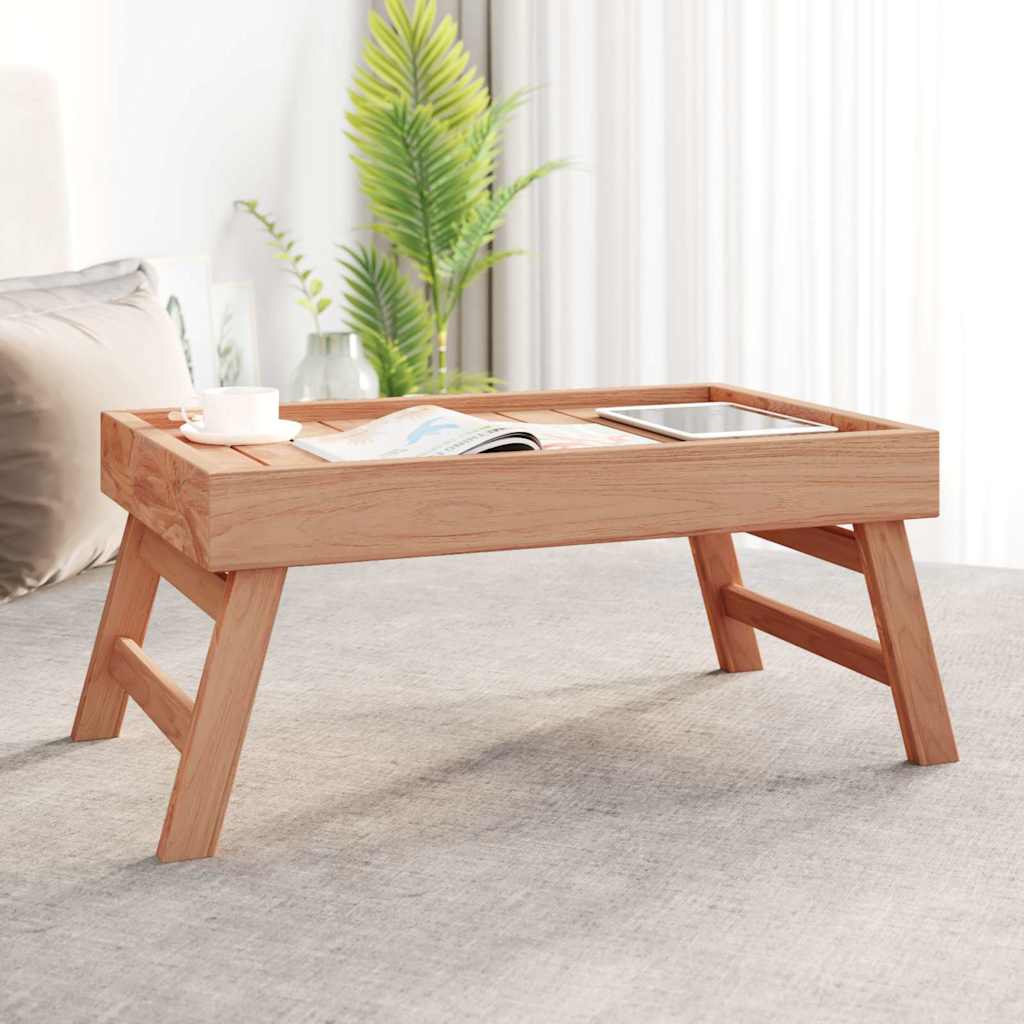 vidaXL Składana taca, 55x35x25 cm, lite drewno tekowe