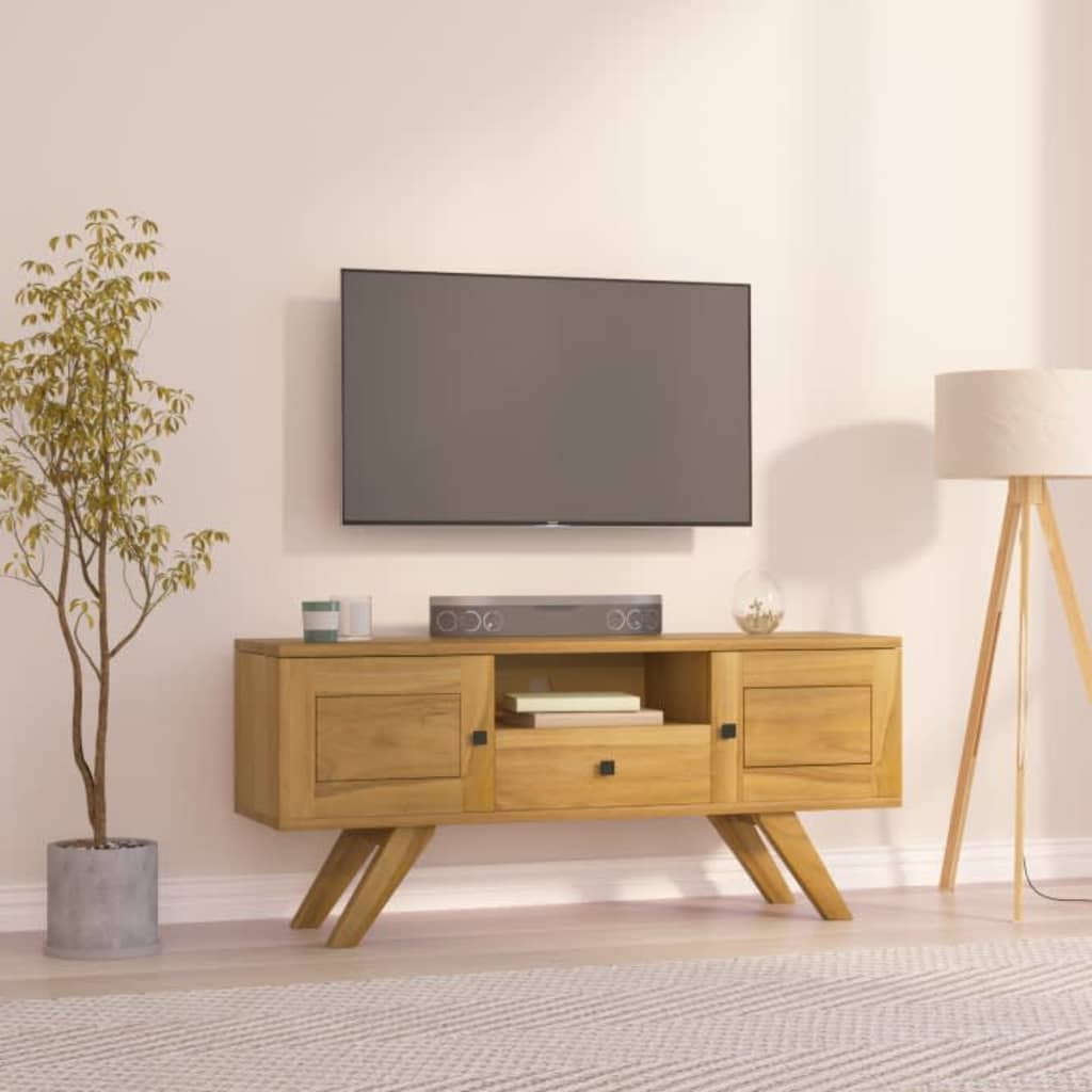vidaXL Szafka telewizyjna, 110x30x50 cm, lite drewno tekowe
