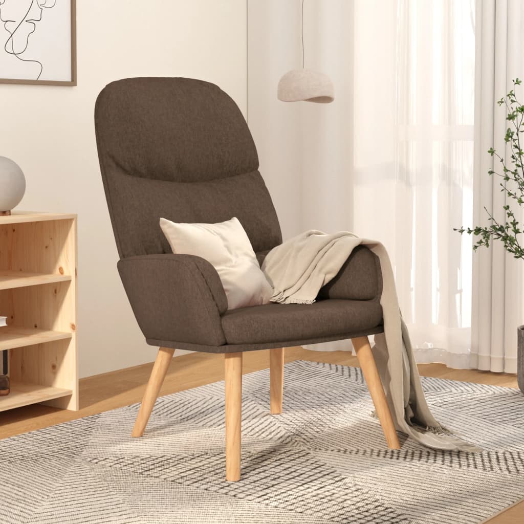 vidaXL Fotel, kolor taupe, obity tkaniną