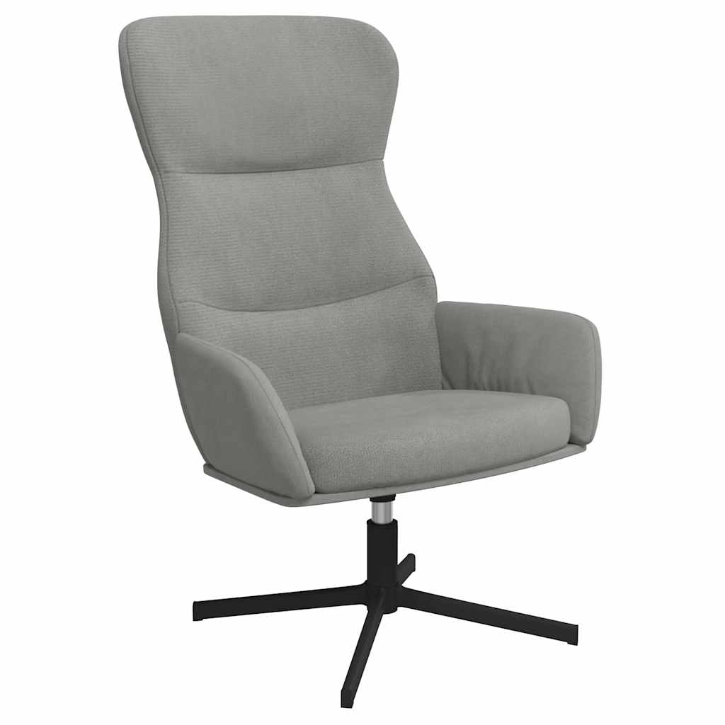 vidaXL Fotel, jasnoszary, obity aksamitem