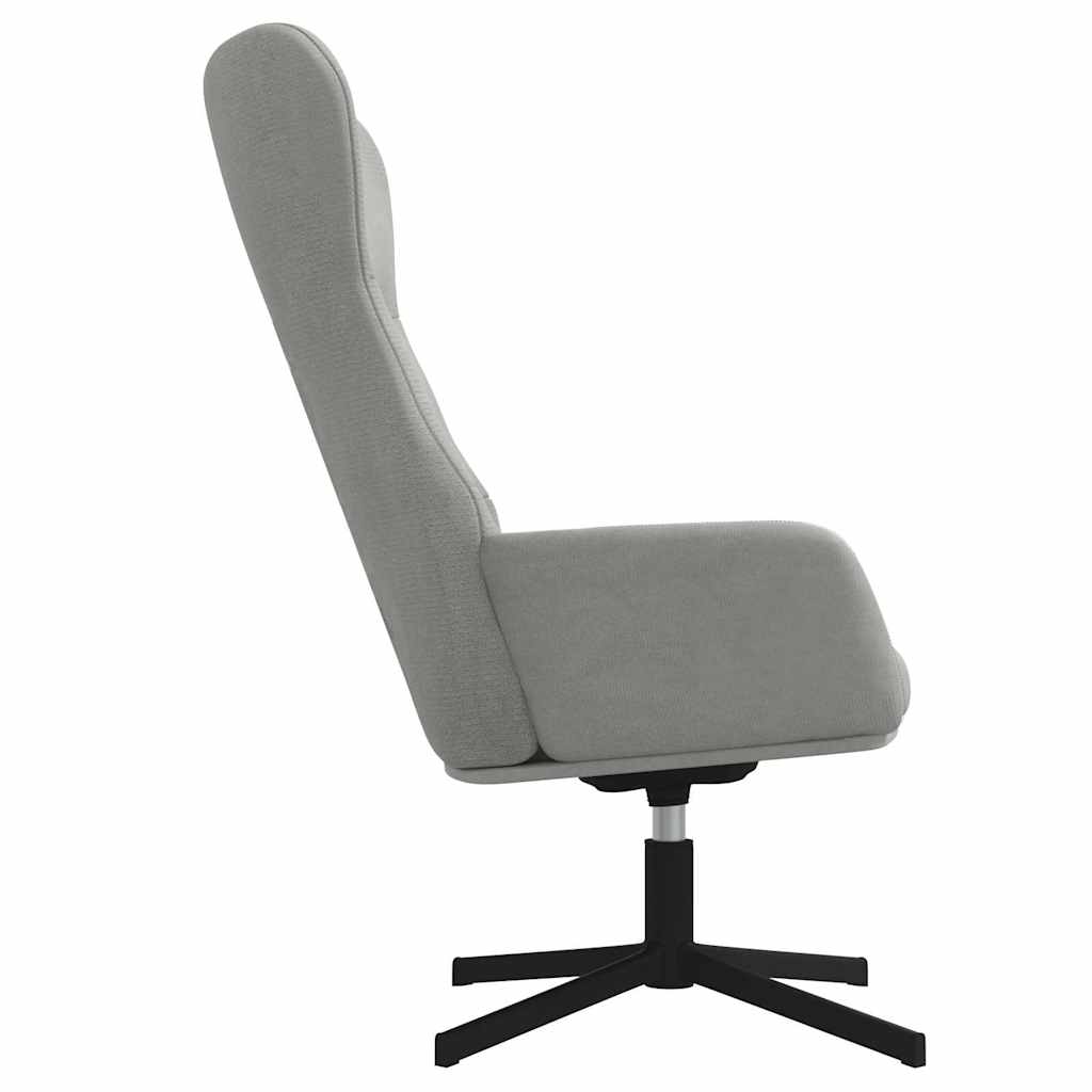 vidaXL Fotel, jasnoszary, obity aksamitem