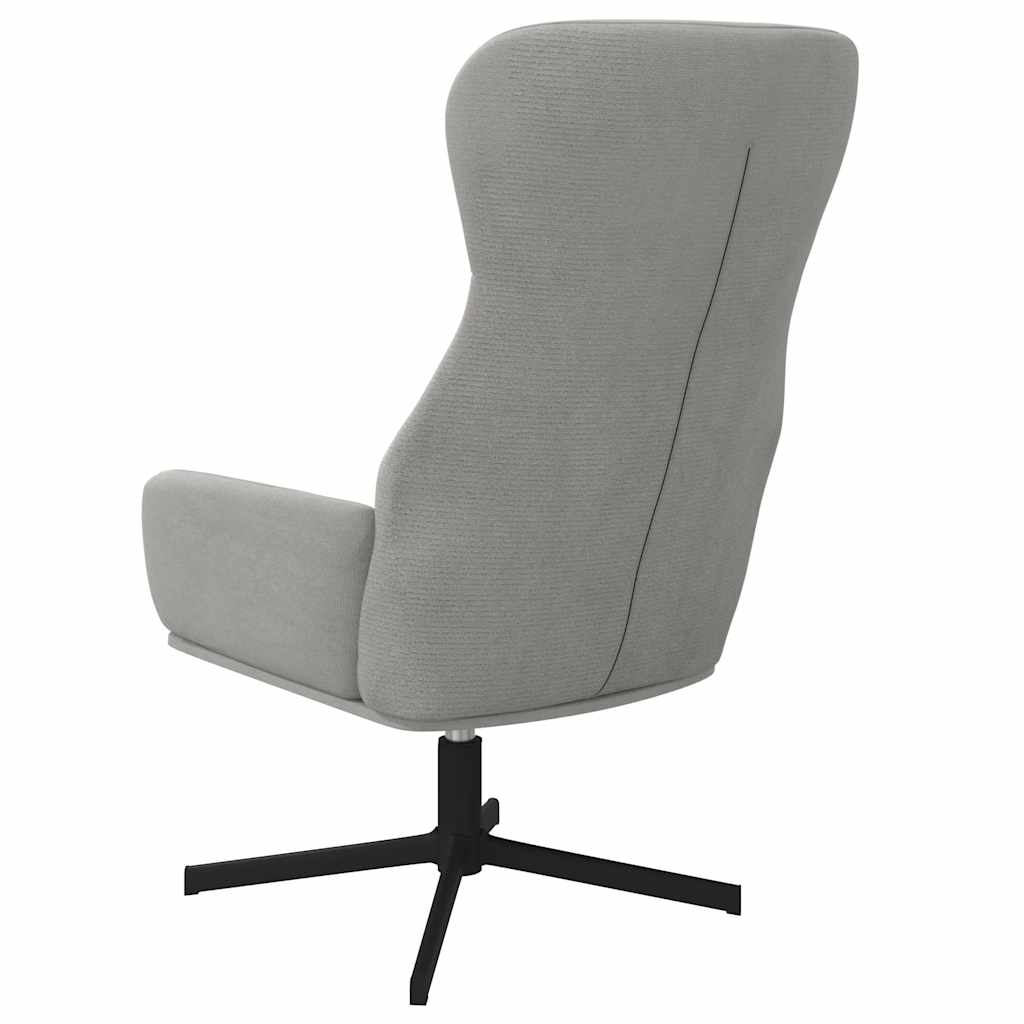 vidaXL Fotel, jasnoszary, obity aksamitem
