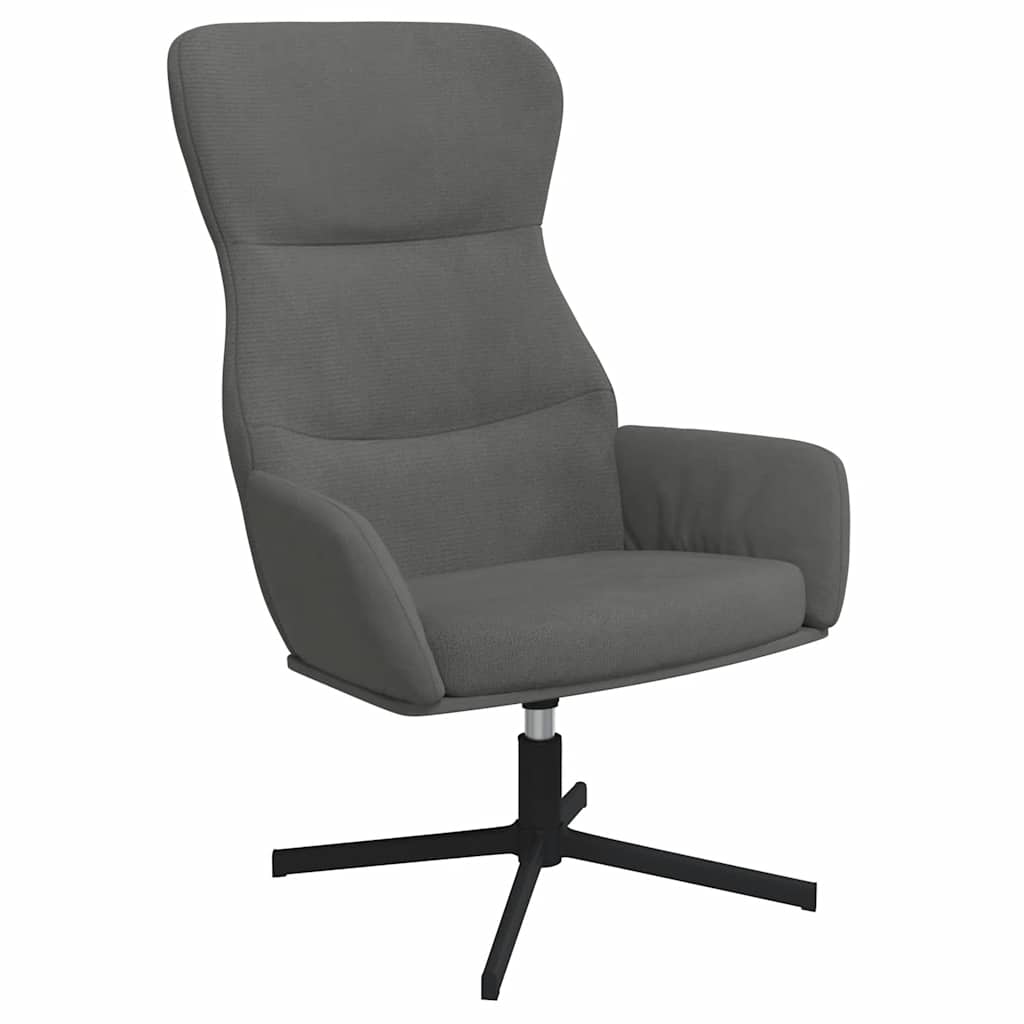 vidaXL Fotel, ciemnoszary, obity aksamitem