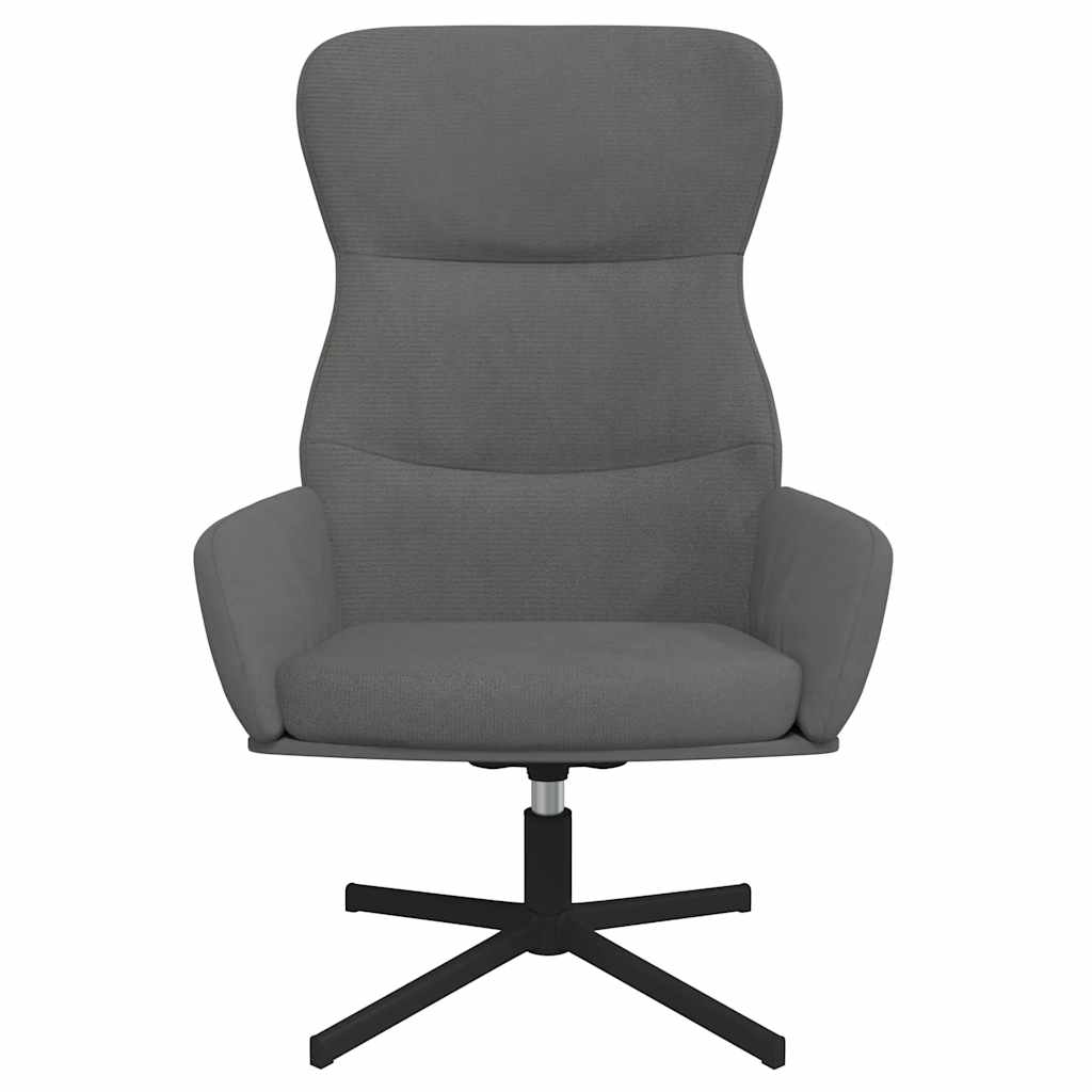 vidaXL Fotel, ciemnoszary, obity aksamitem