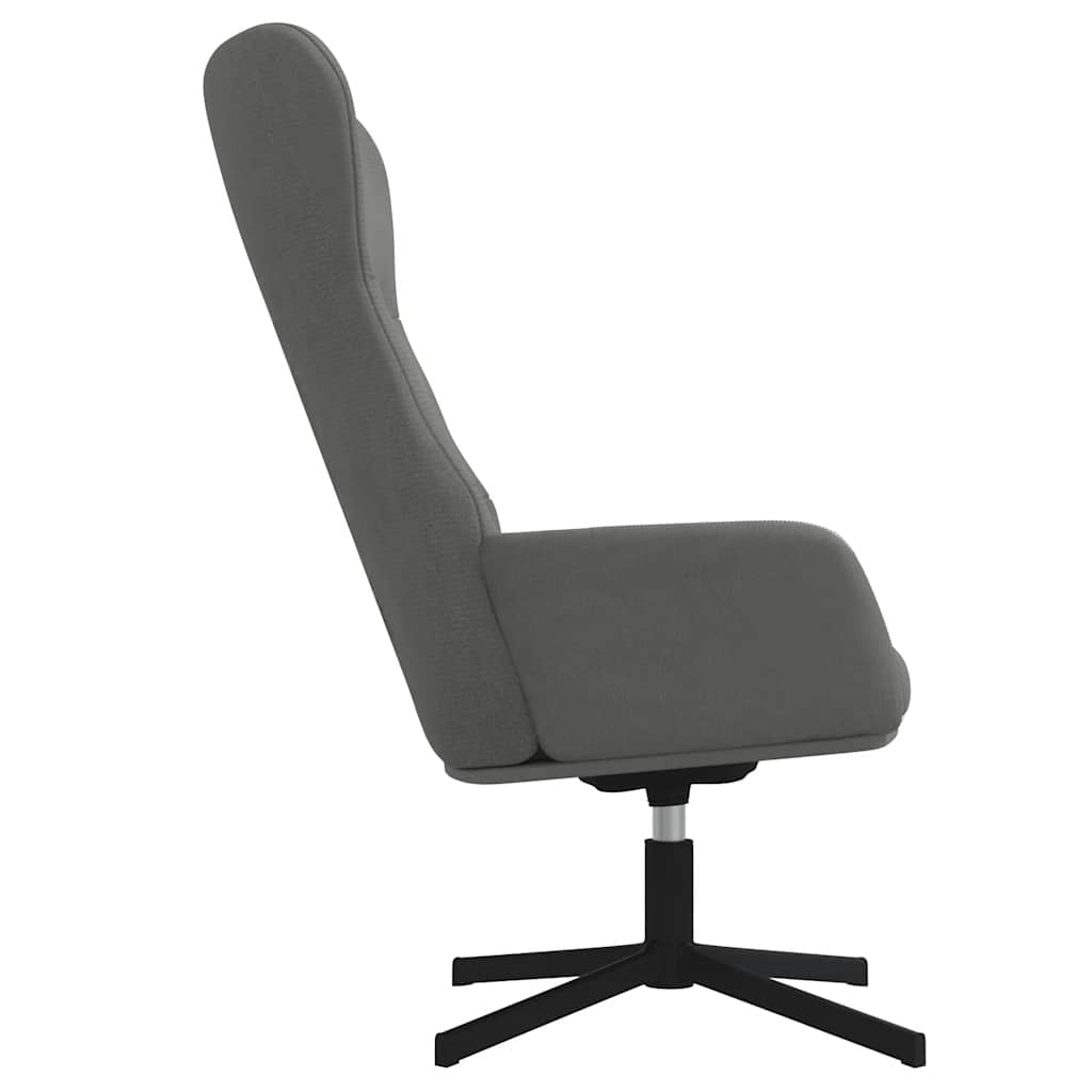 vidaXL Fotel, ciemnoszary, obity aksamitem