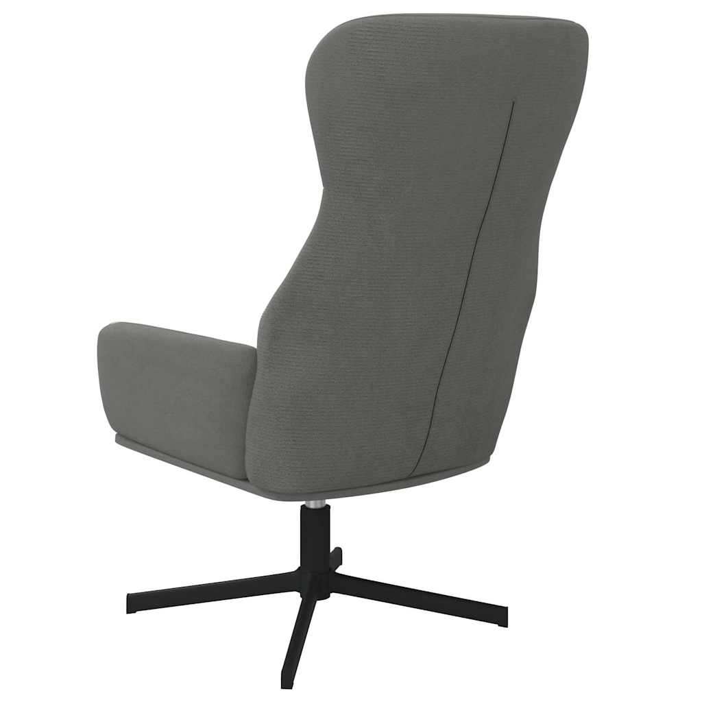 vidaXL Fotel, ciemnoszary, obity aksamitem