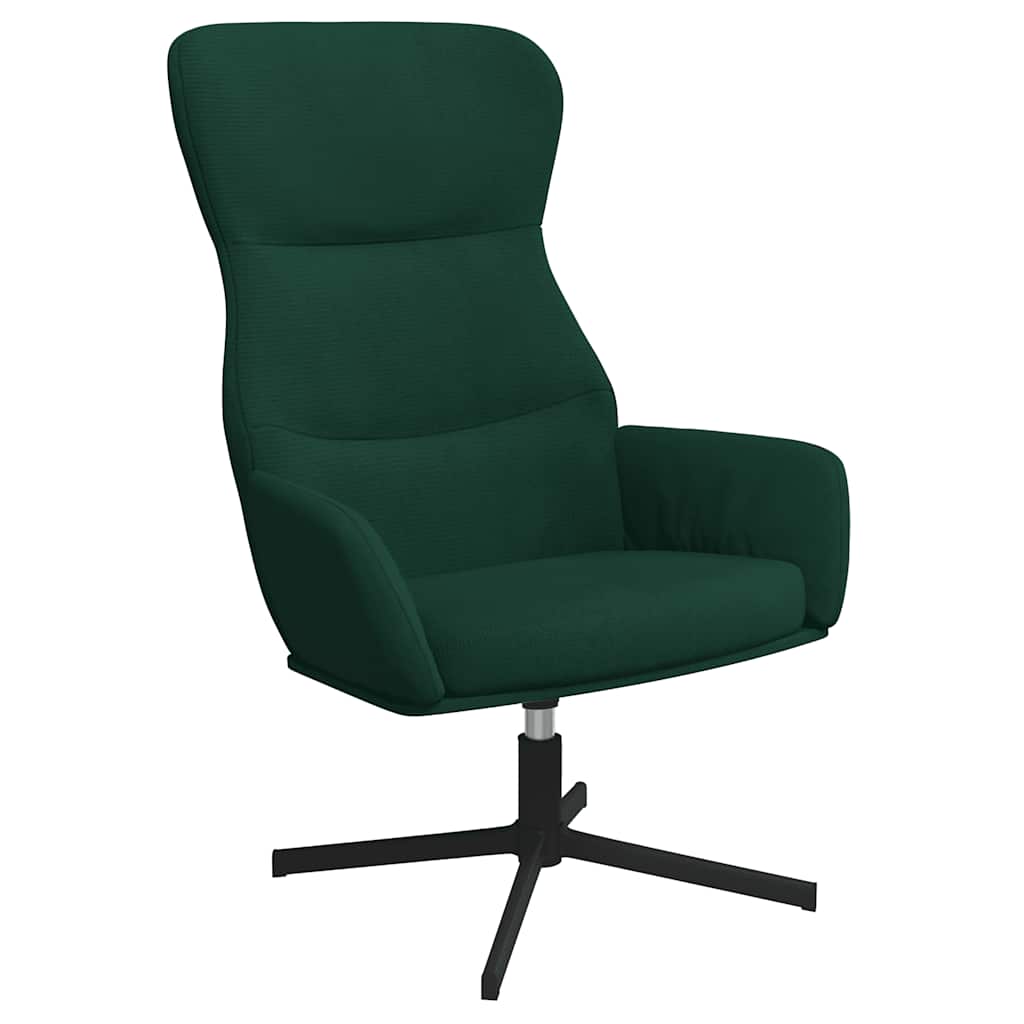 vidaXL Fotel, ciemnozielony, obity aksamitem