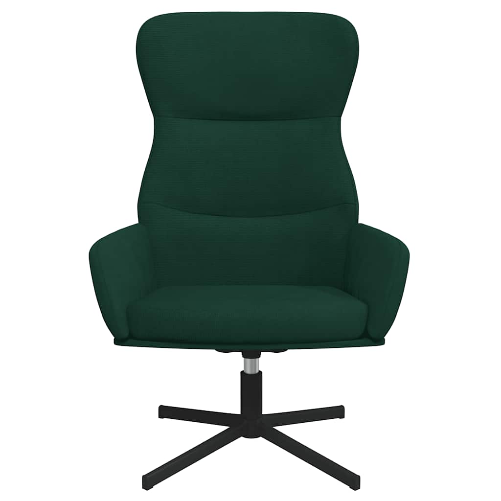 vidaXL Fotel, ciemnozielony, obity aksamitem