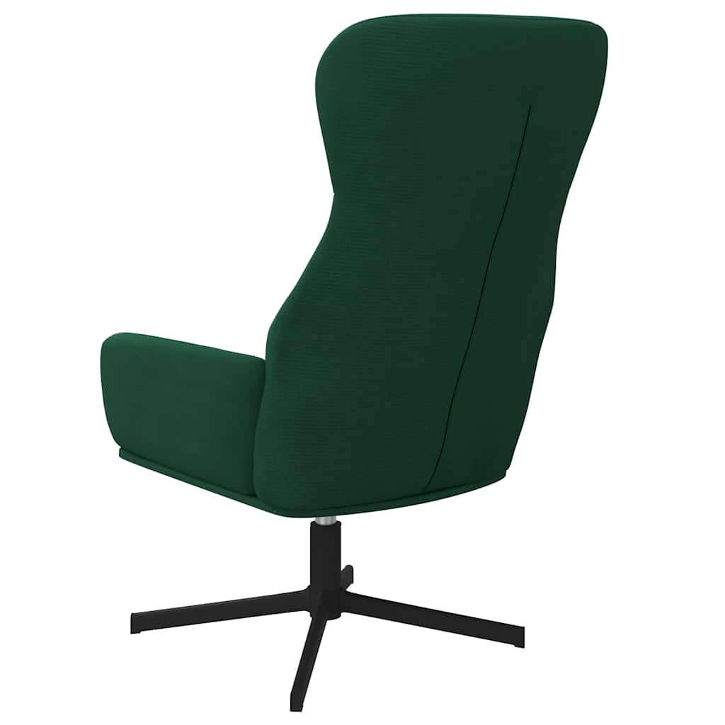 vidaXL Fotel, ciemnozielony, obity aksamitem