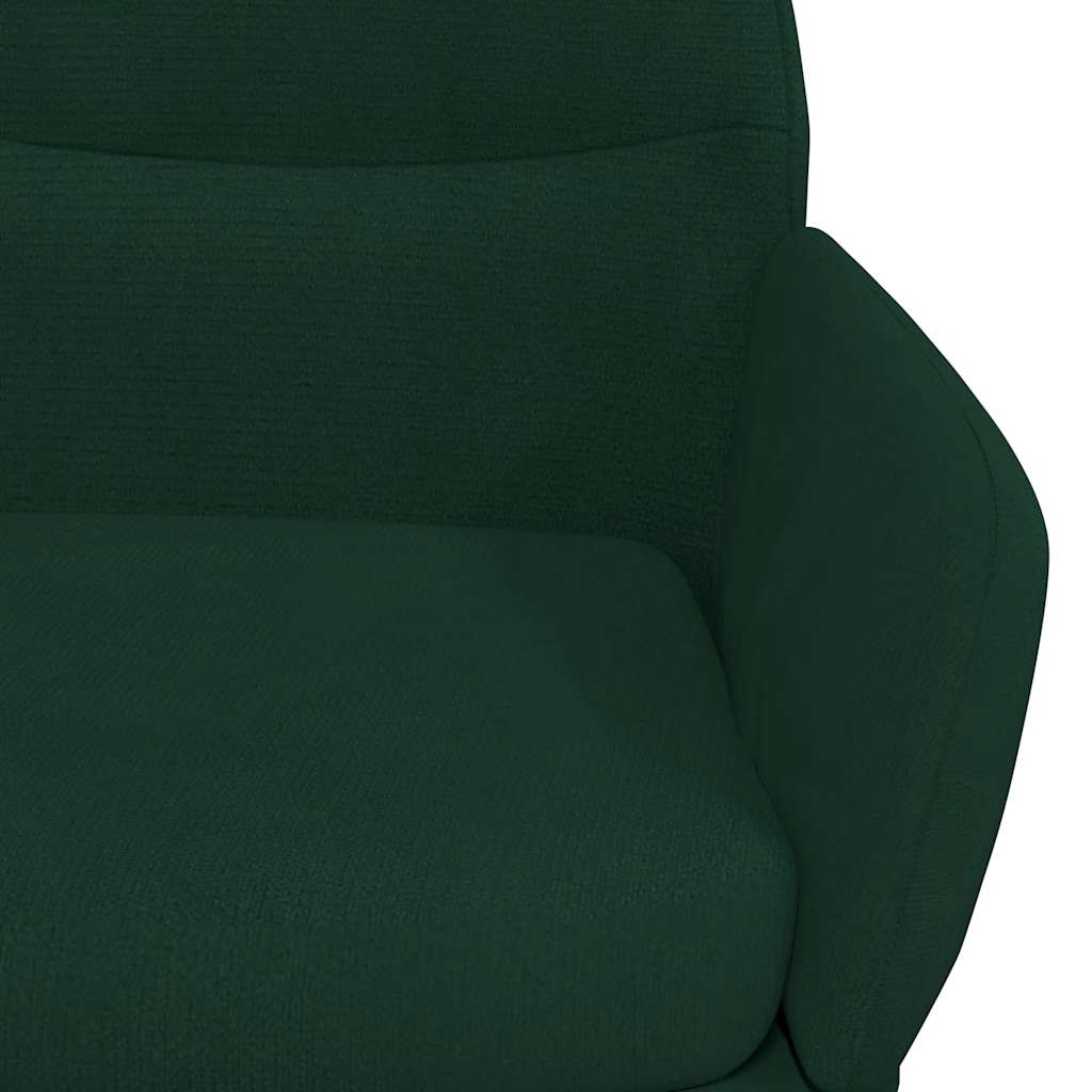 vidaXL Fotel, ciemnozielony, obity aksamitem