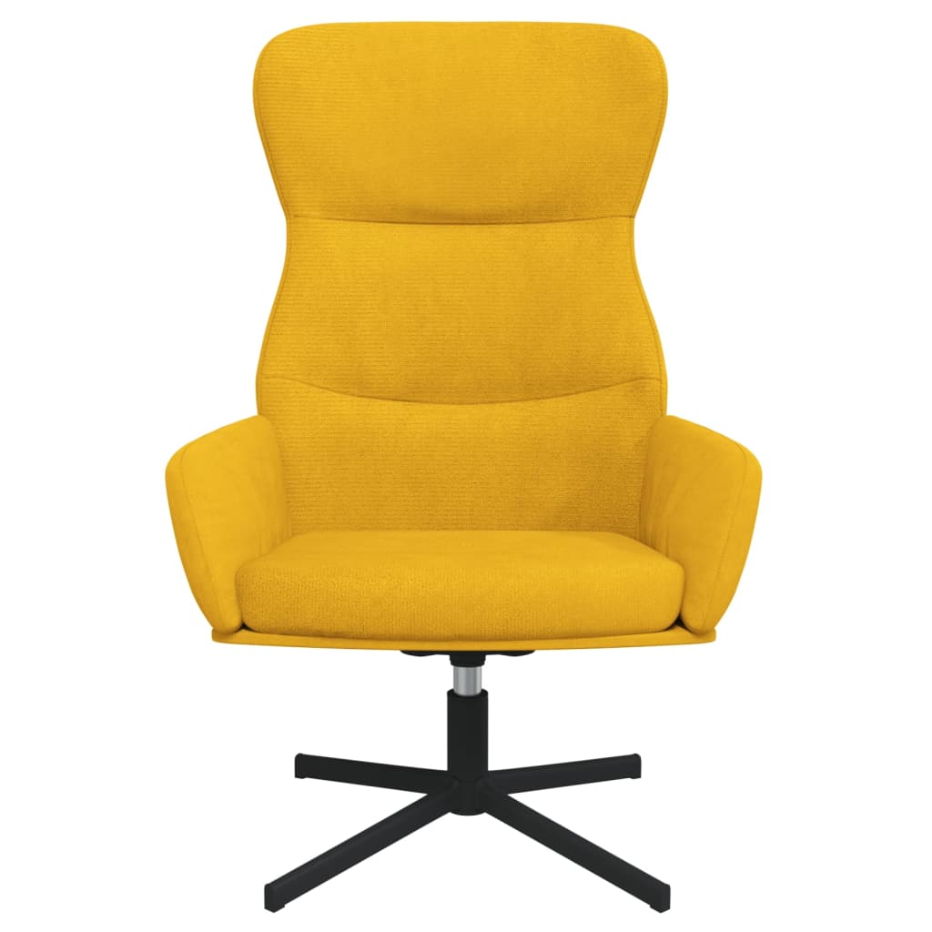vidaXL Fotel, musztardowy, obity aksamitem