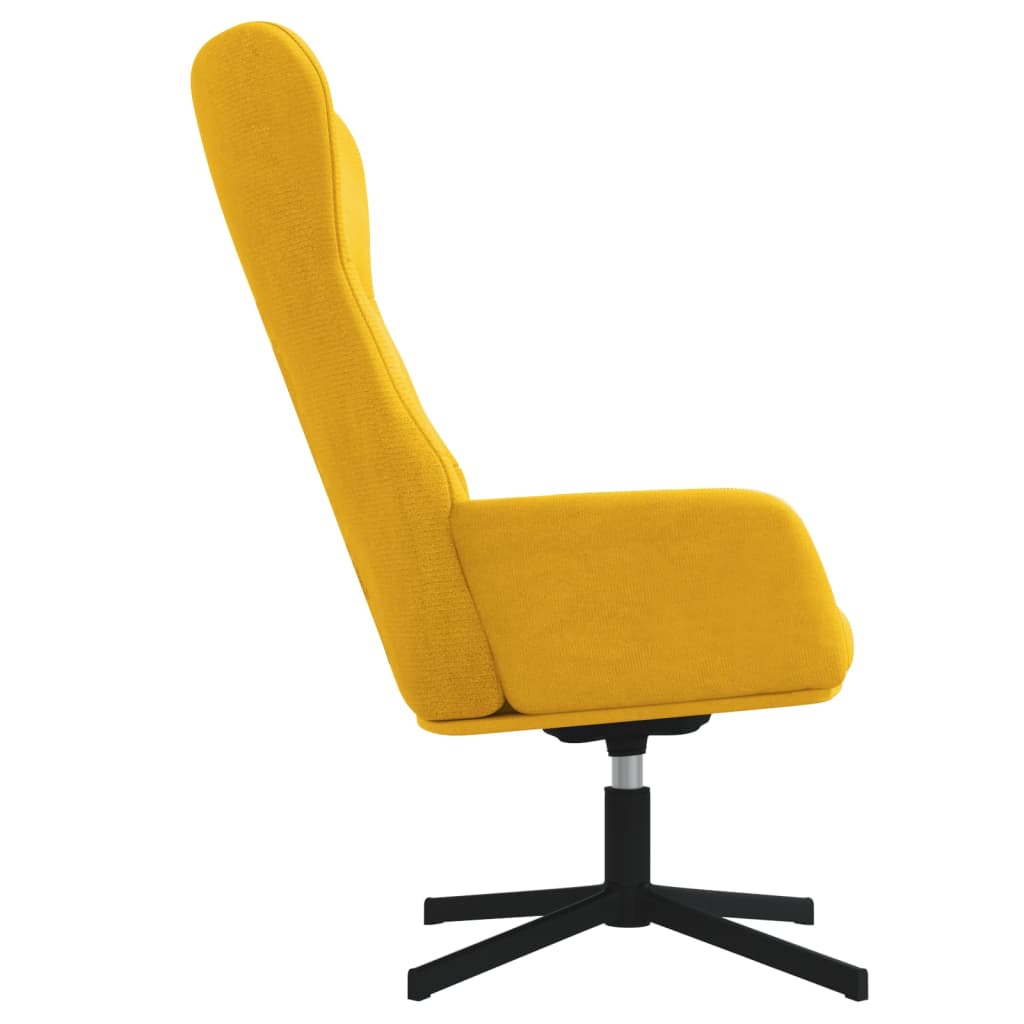 vidaXL Fotel, musztardowy, obity aksamitem
