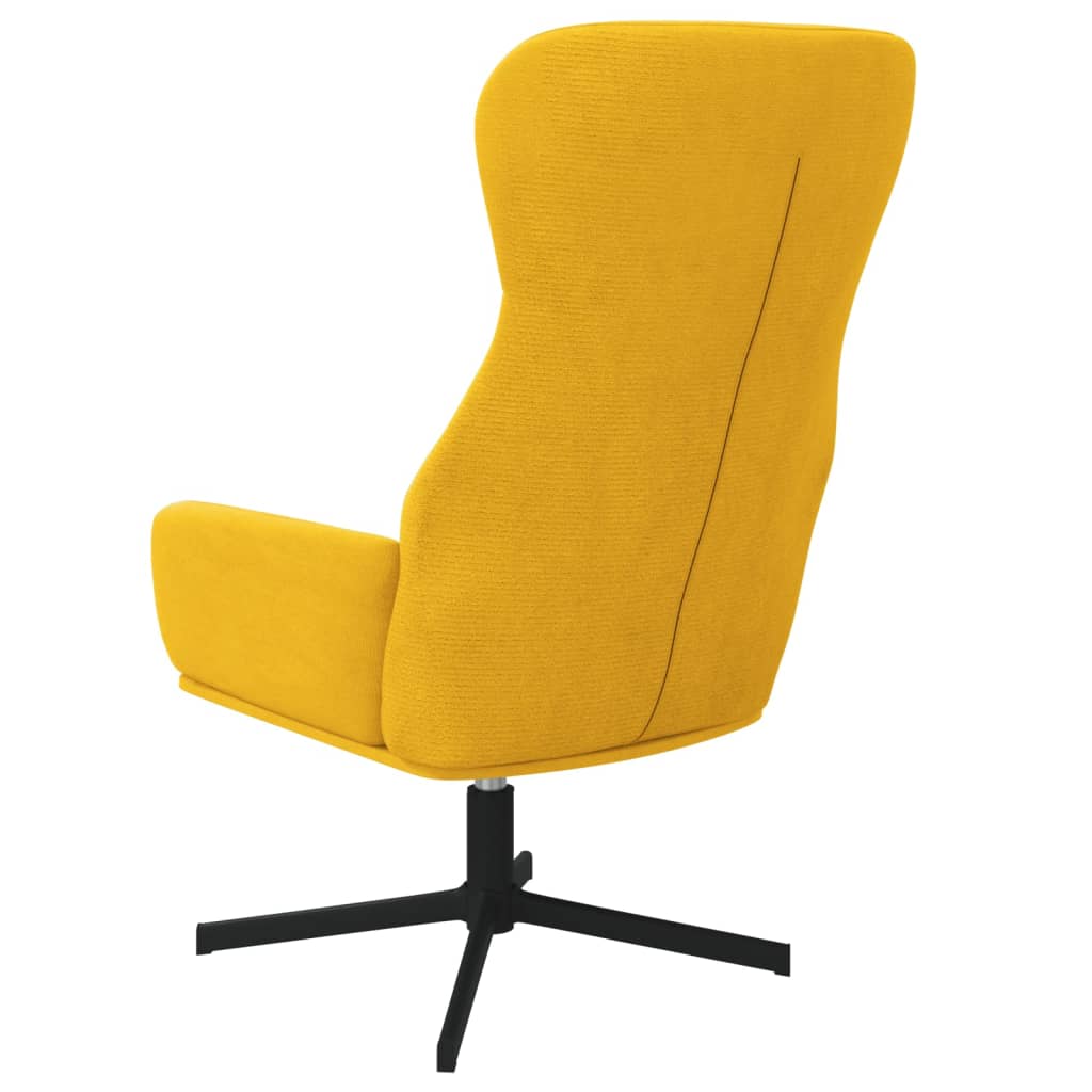 vidaXL Fotel, musztardowy, obity aksamitem