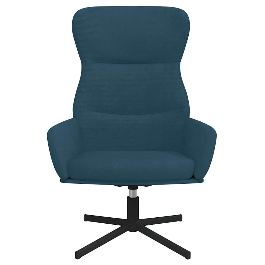 vidaXL Fotel, niebieski, obity aksamitem