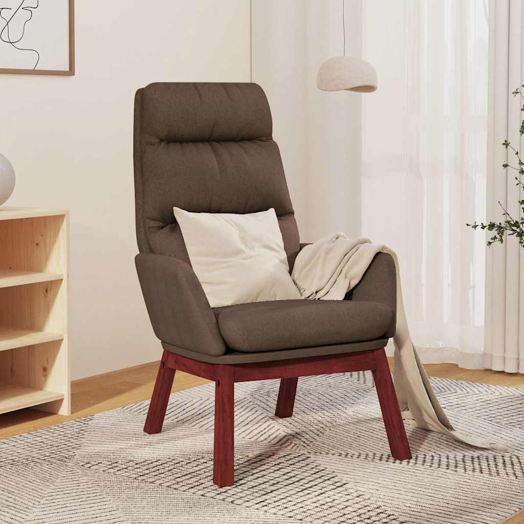 vidaXL Fotel, kolor taupe, obity tkaniną