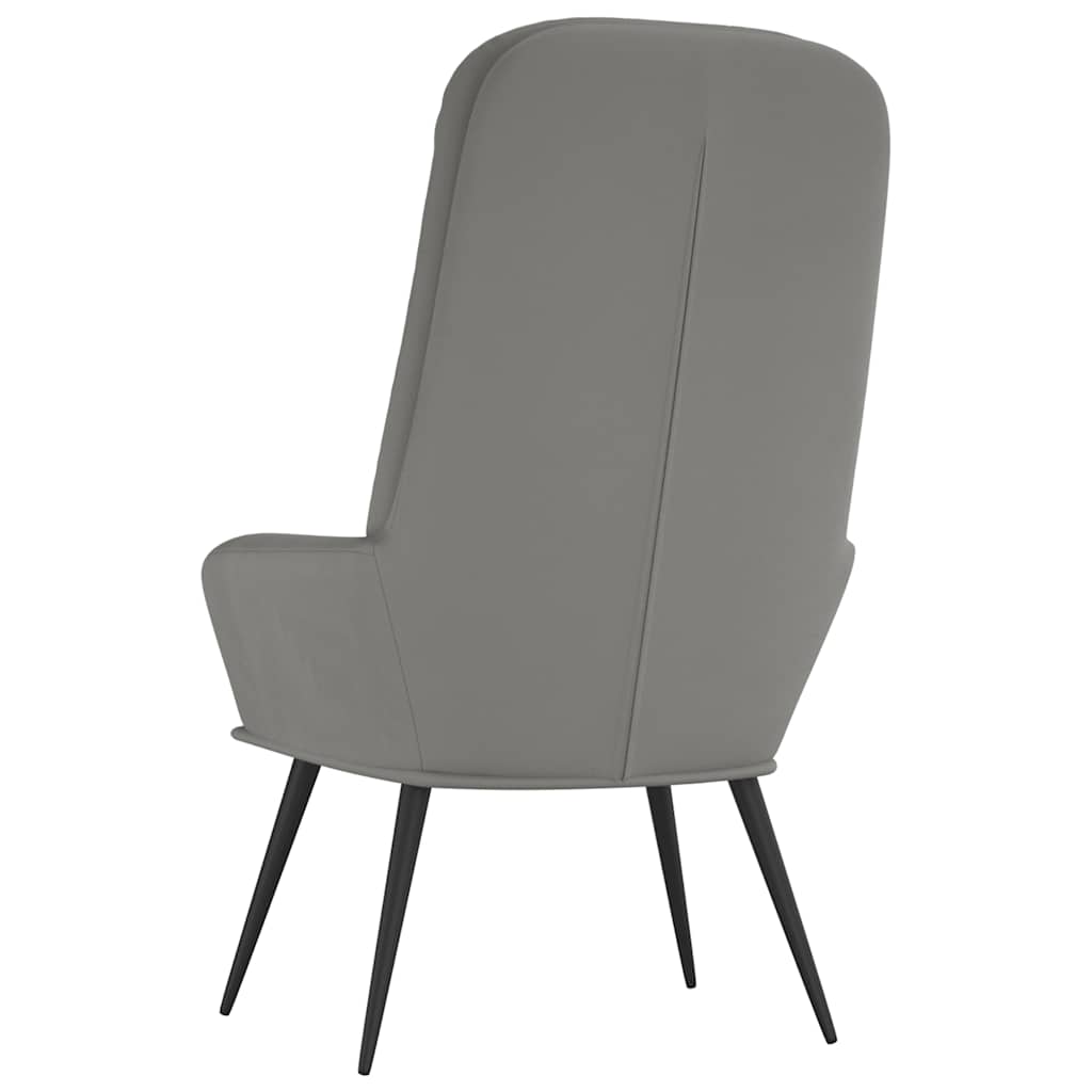 vidaXL Fotel, jasnoszary, obity aksamitem