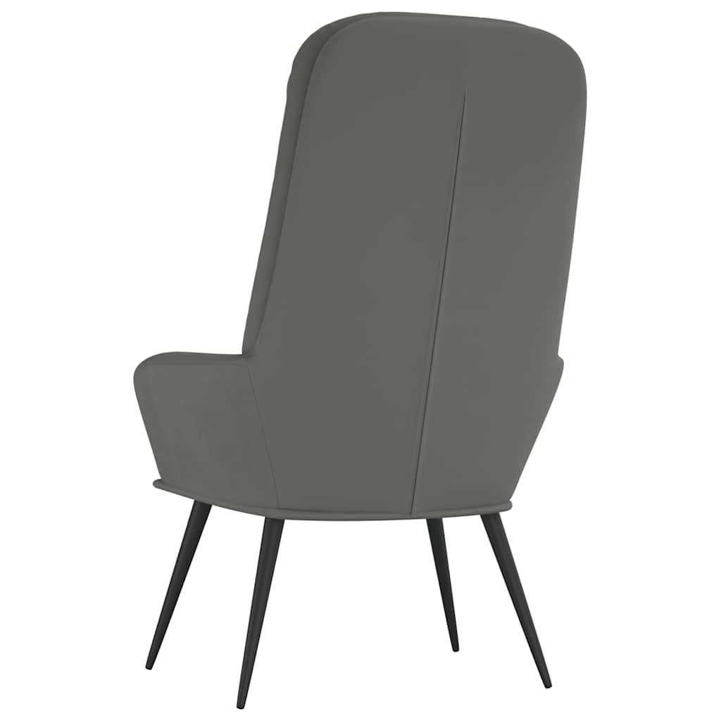 vidaXL Fotel, ciemnoszary, obity aksamitem