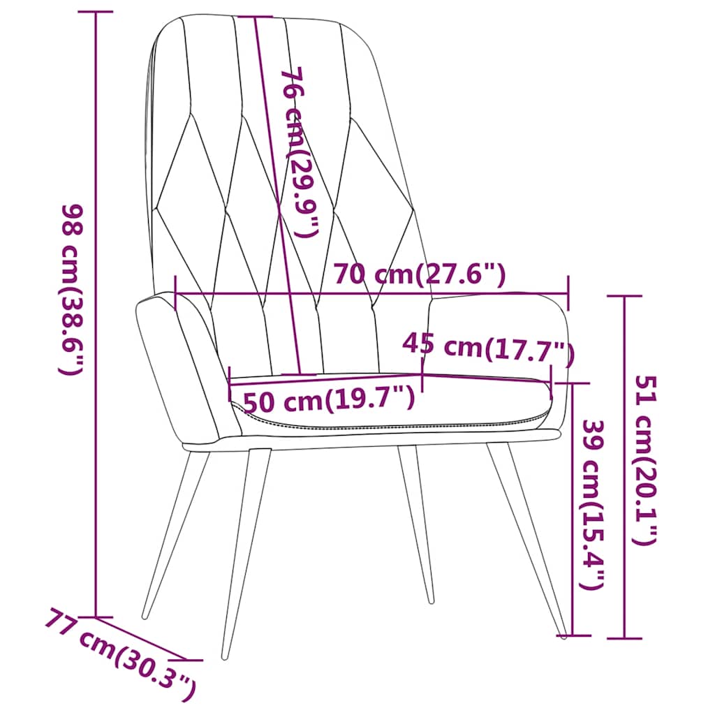vidaXL Fotel, ciemnoszary, obity aksamitem
