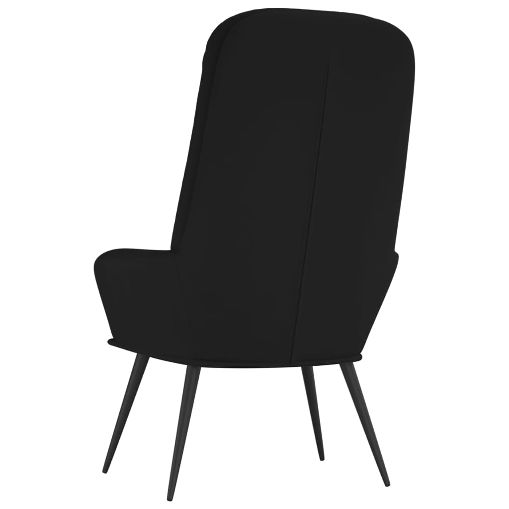 vidaXL Fotel, czarny, obity aksamitem