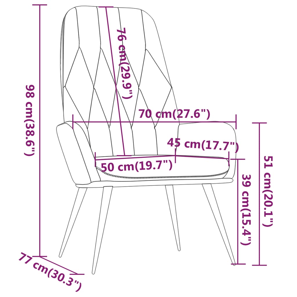vidaXL Fotel, czarny, obity aksamitem