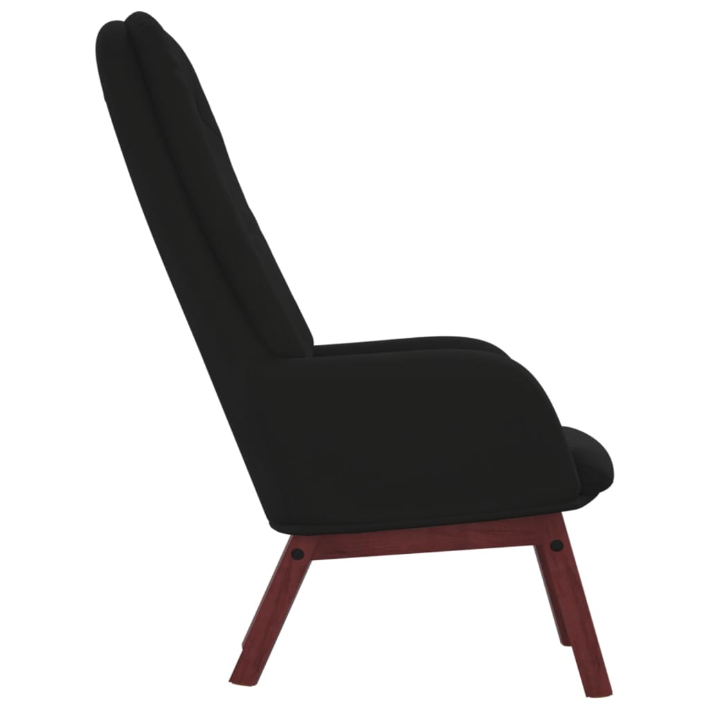 vidaXL Fotel, czarny, obity aksamitem