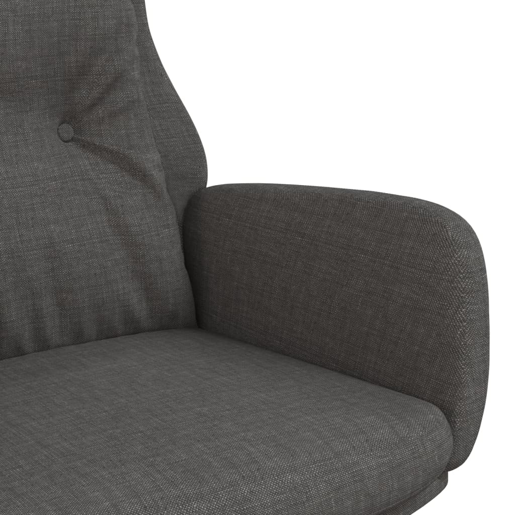 vidaXL Fotel wypoczynkowy, ciemnoszary, obity tkaniną
